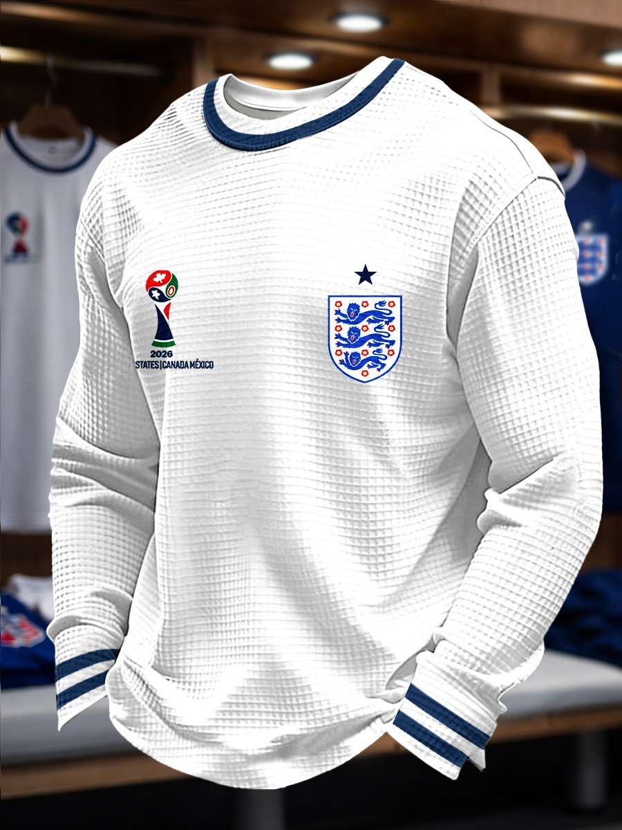 England World Cup 2026 Long Sleeve Shirt England Soccer Clothing Best Gifts For World Cup Lovers