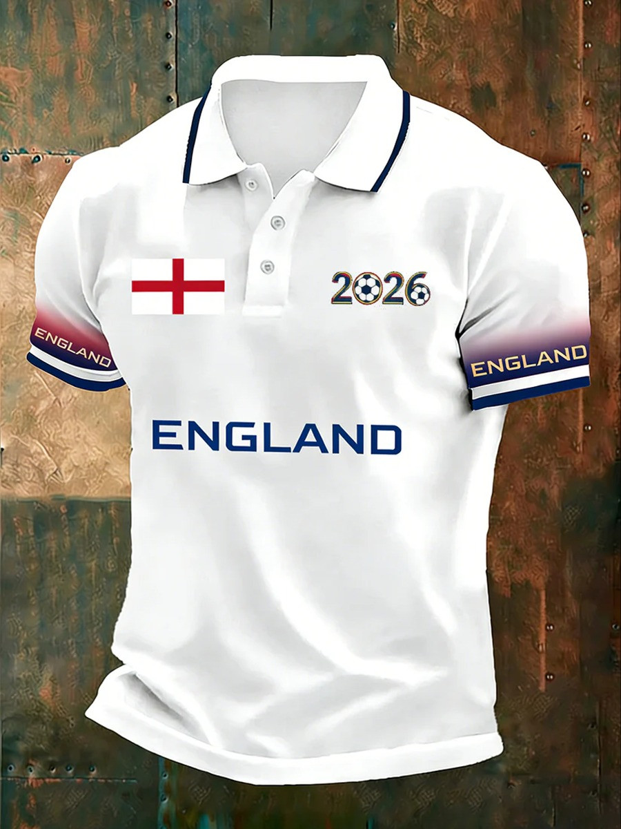 England World Cup 2026 Polo Shirt Team England Clothing Best Gifts For World Cup Fans