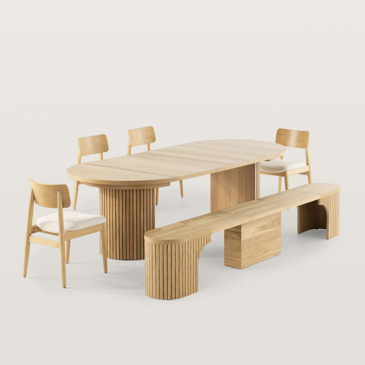 Expandable Dining Table And Chair Bench Set