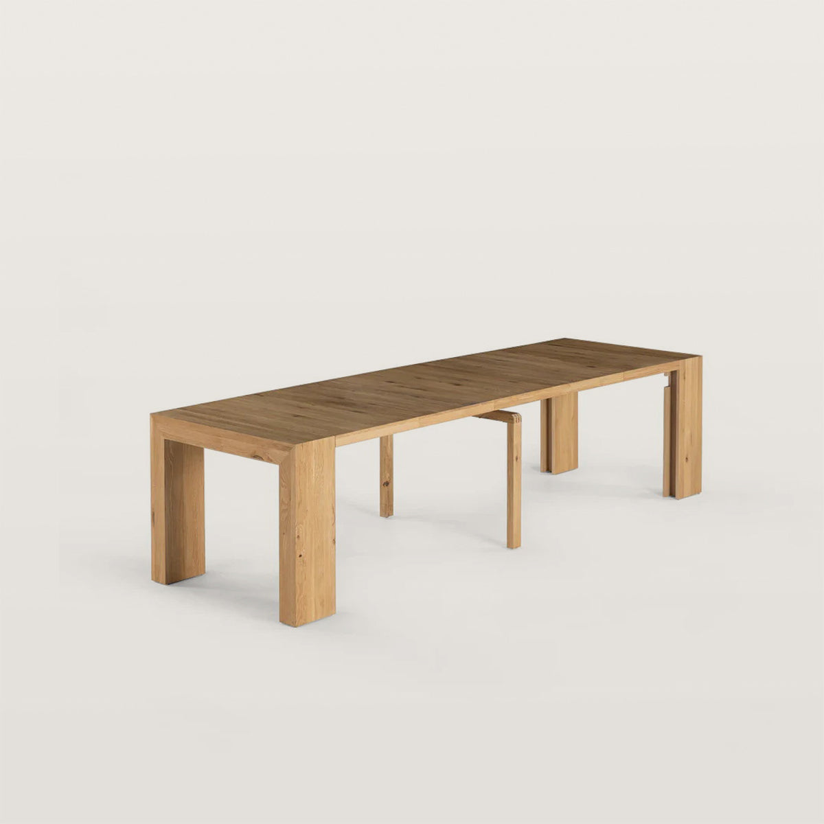 Extendable Wooden Long Dining Table for 2 to 12 People