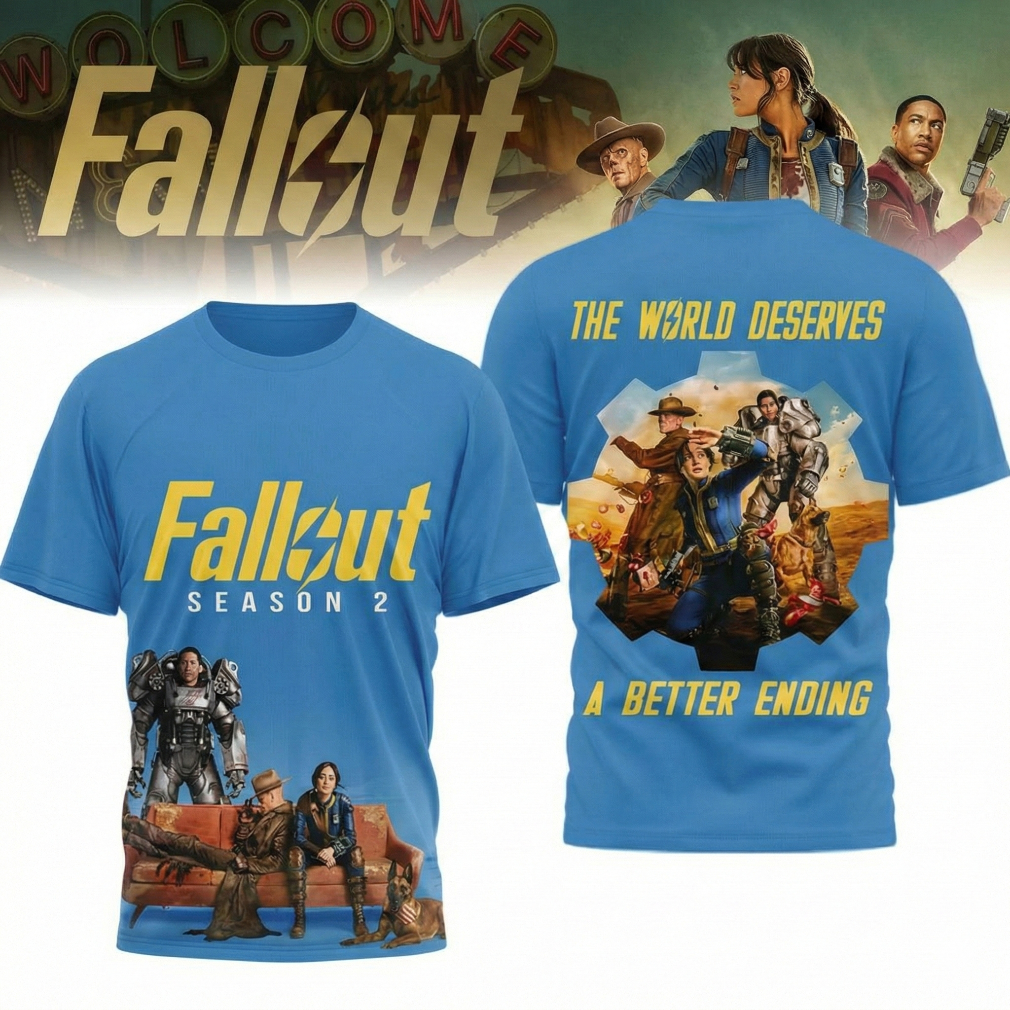 Fallout 2 The World Deserves A Better Ending T-Shirt Fallout Merch Best Gift For Game Lovers