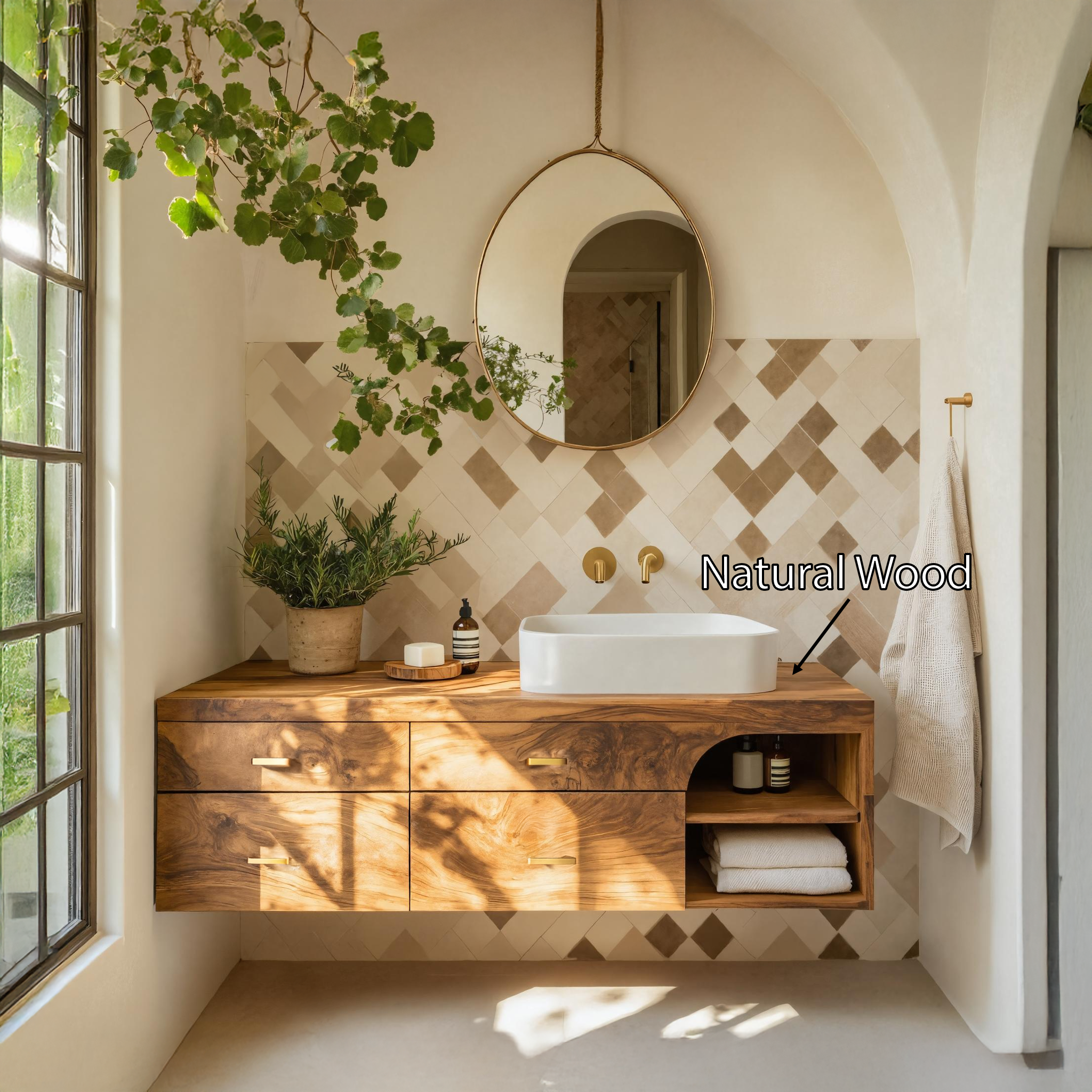 Farmhouse Bathroom Furniture With Floating Vanity SILDTTRBRV031