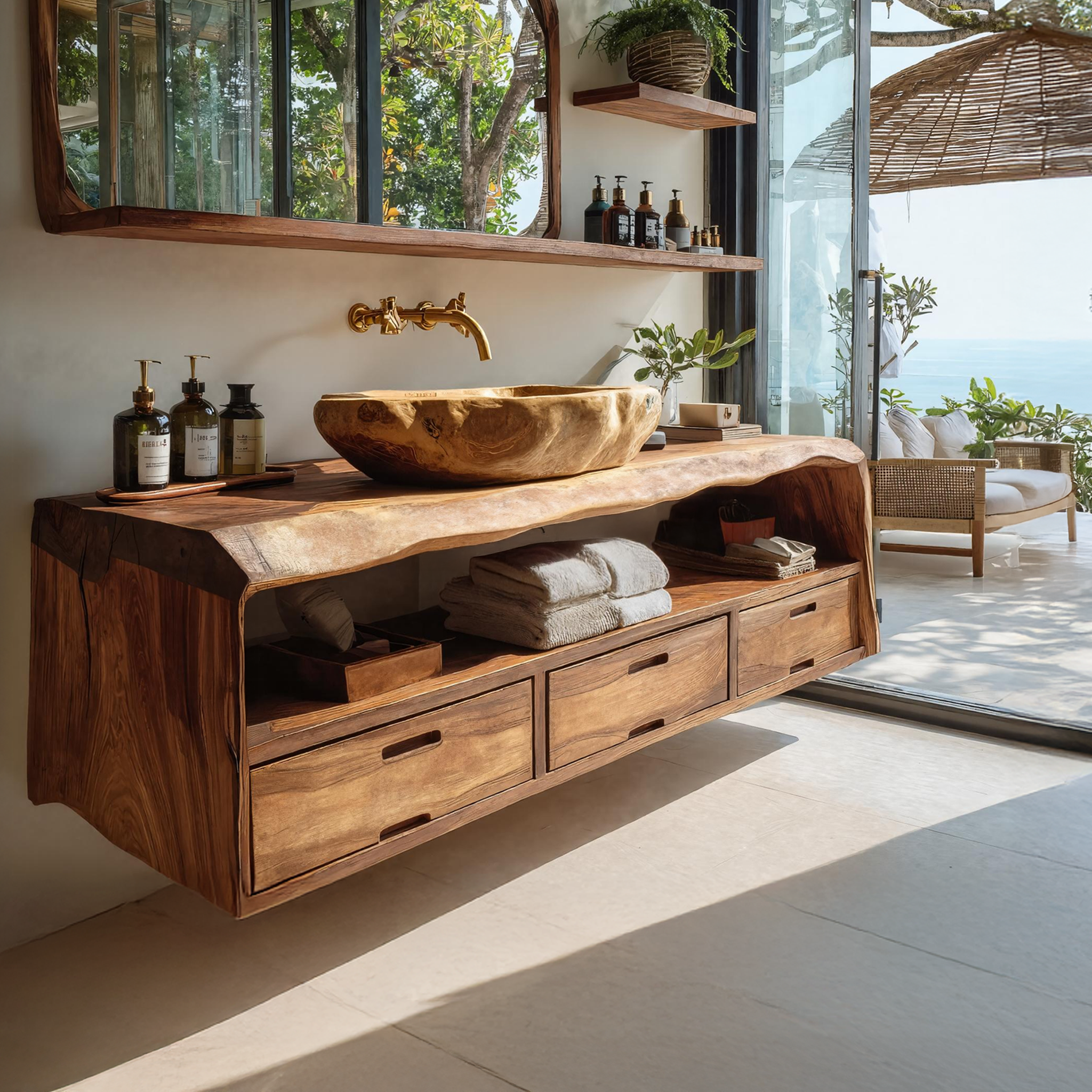 Farmhouse Floating Vanity For Bathroom Storage Ideas SILDTTRBRV023