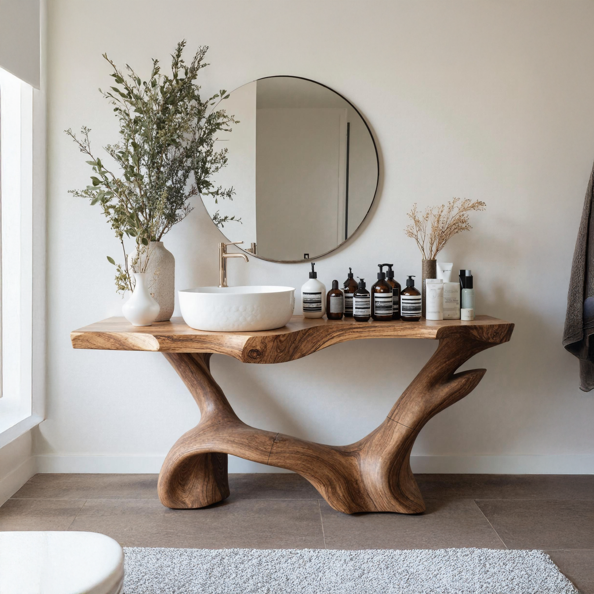 Farmhouse Solid Vanity For Country Bathroom Design SILDTTRBRV005