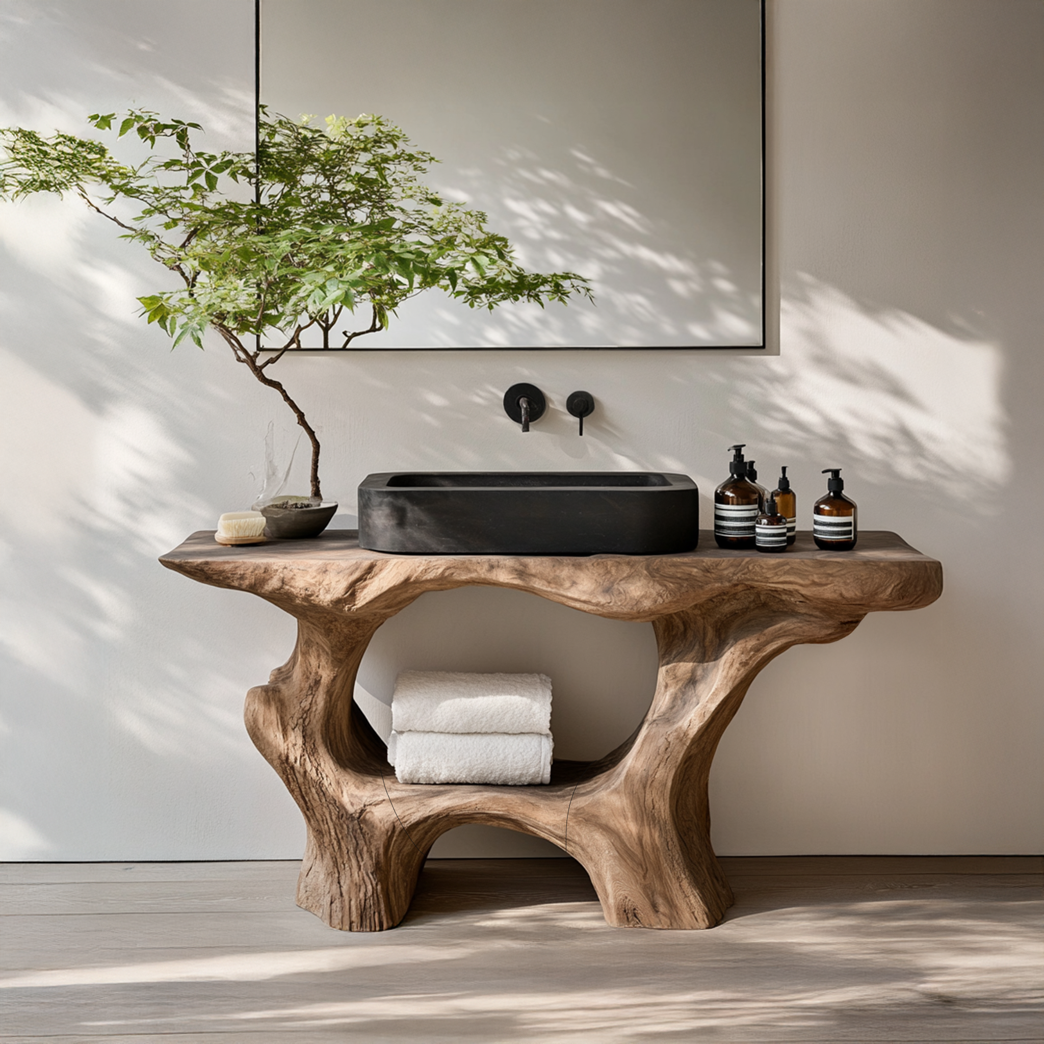 Farmhouse Solid Wood Vanity For Rustic Bathroom SILDTTRBRV001