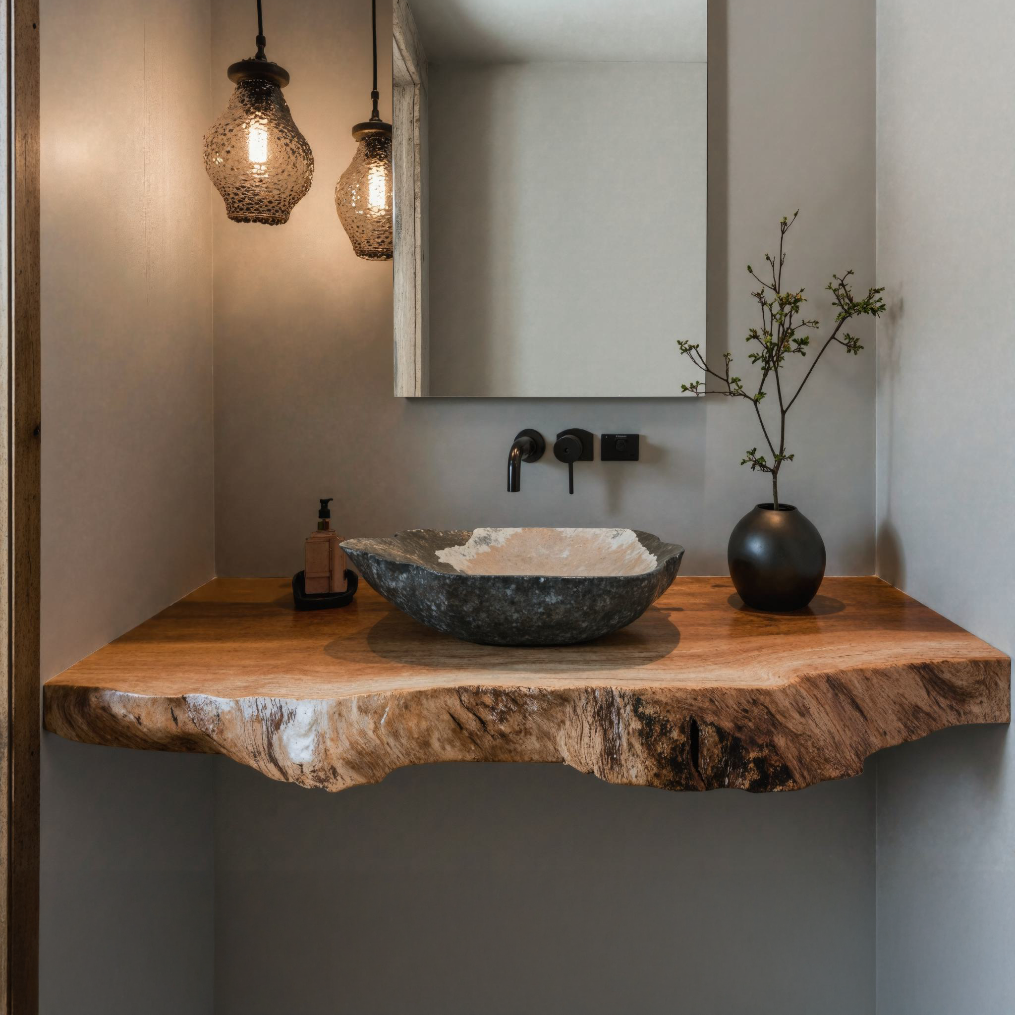 Farmhouse Wooden Bathroom Vanity Shelf For Any Rustic Home SILDTBRV118