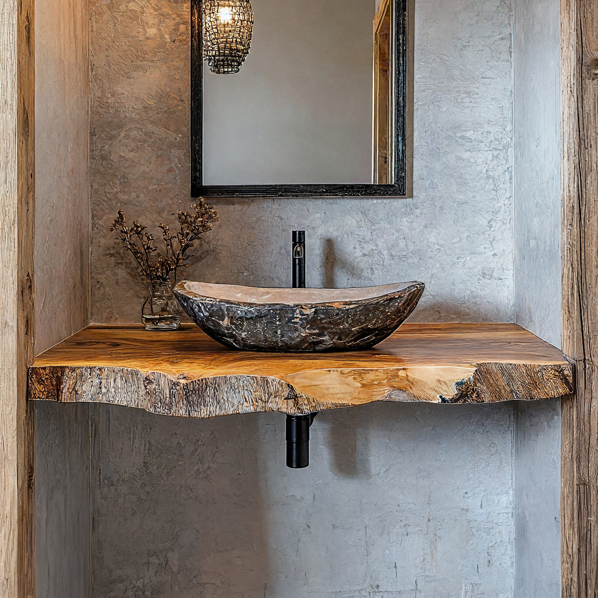 Farmhouse Wooden Vanity Bathroom Decor Ideas SILDTBRV205