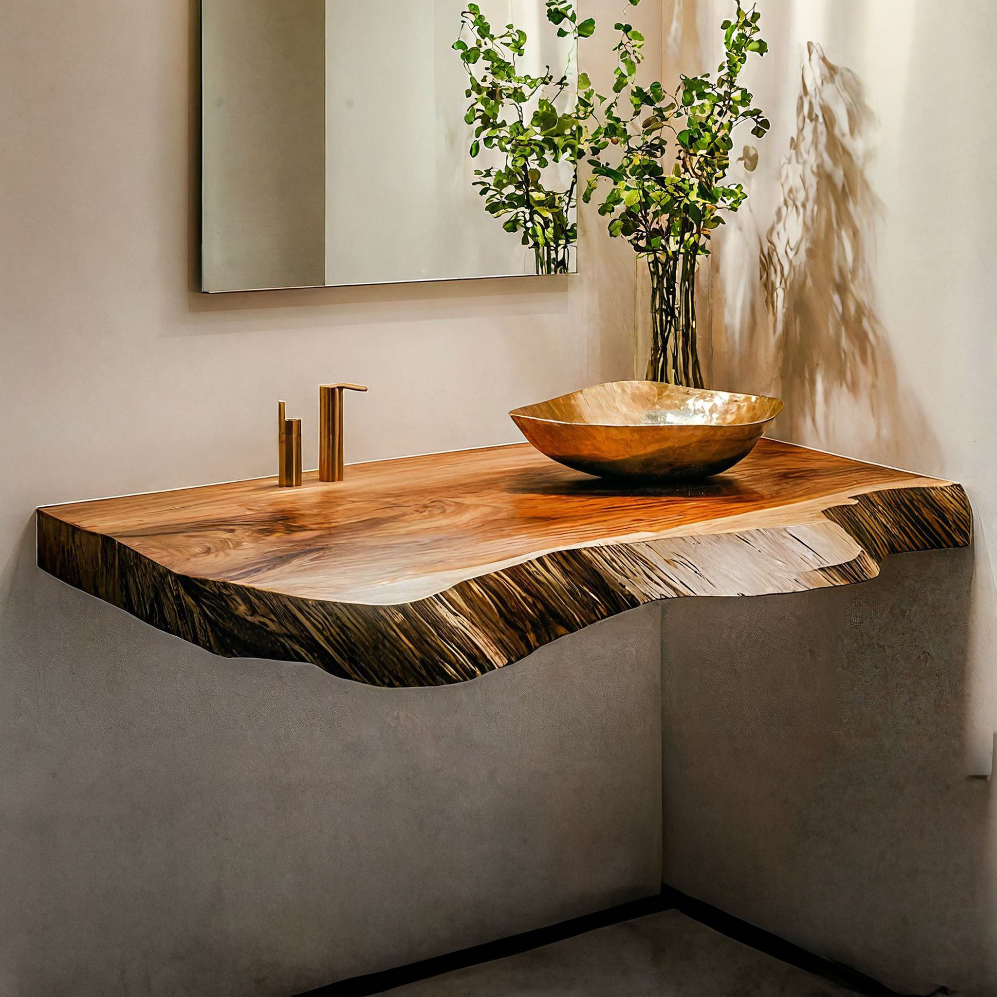 Farmhouse Wooden Vanity Modern Bathroom Look SILDTBRV197