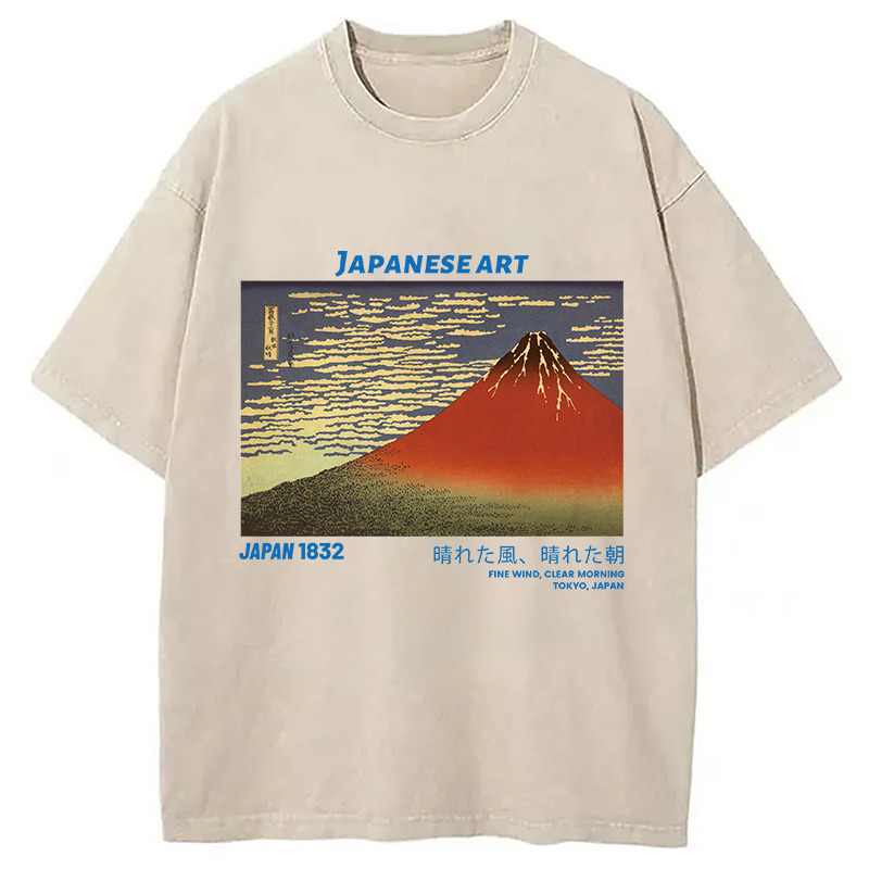 Fine Wind Washed T-Shirt Casual Vintage Everyday Look Gifts For Friends