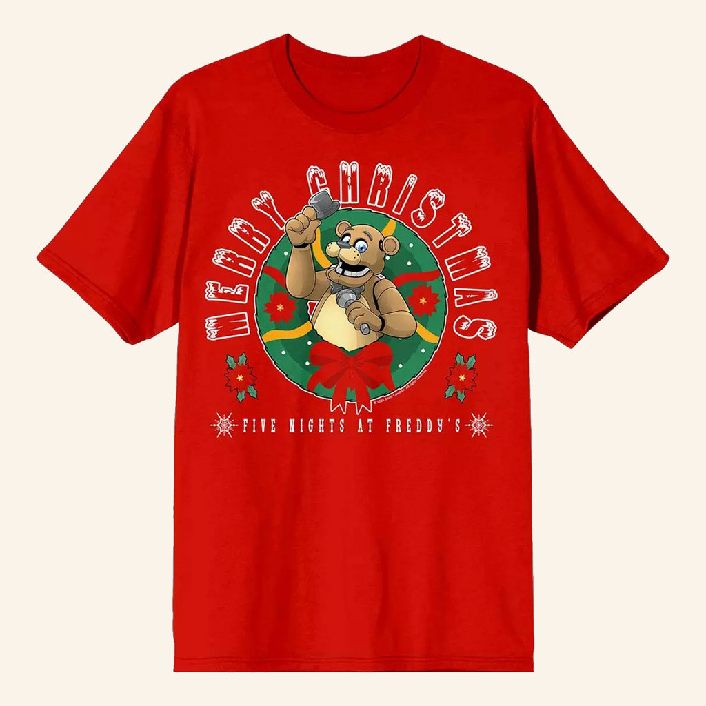 Five Nights At Freddy's Merch Five Nights At Freddy's Merry Christmas T-Shirt Best Friends Gift