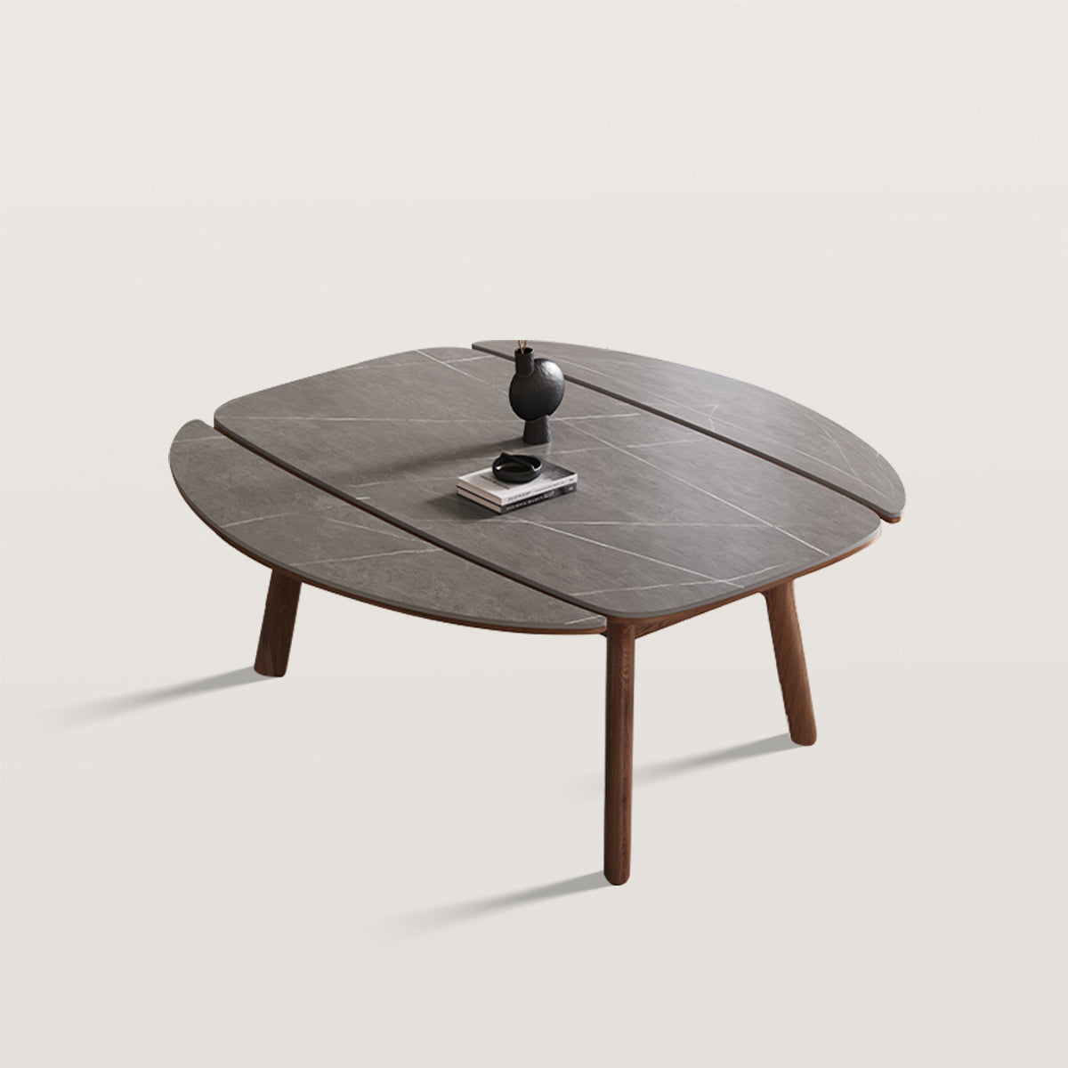 Flexible Rock Slab Square And Round Dual-Purpose Dining Table