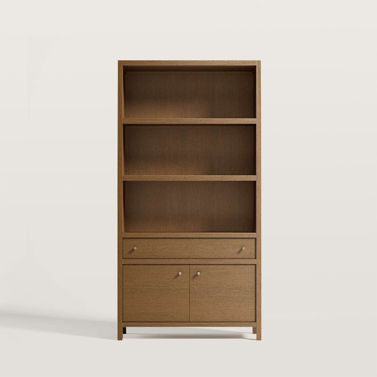 Floor Standing Bookshelf with Enclosed Storage Cabinet