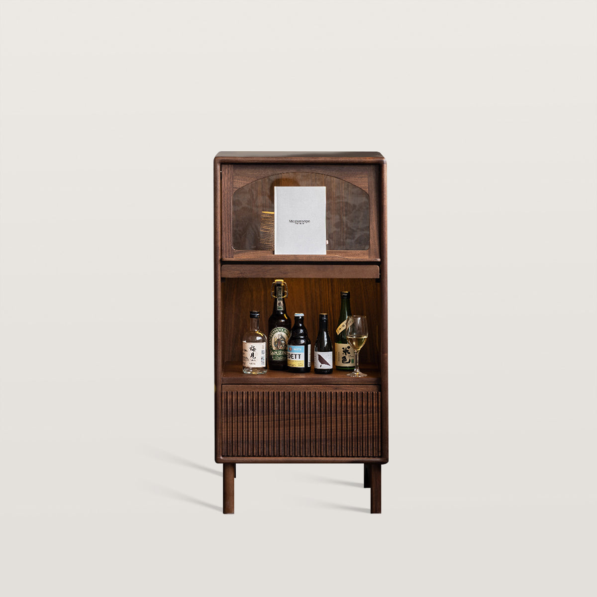 Floor Standing Drawer Cabinet with Transparent Door