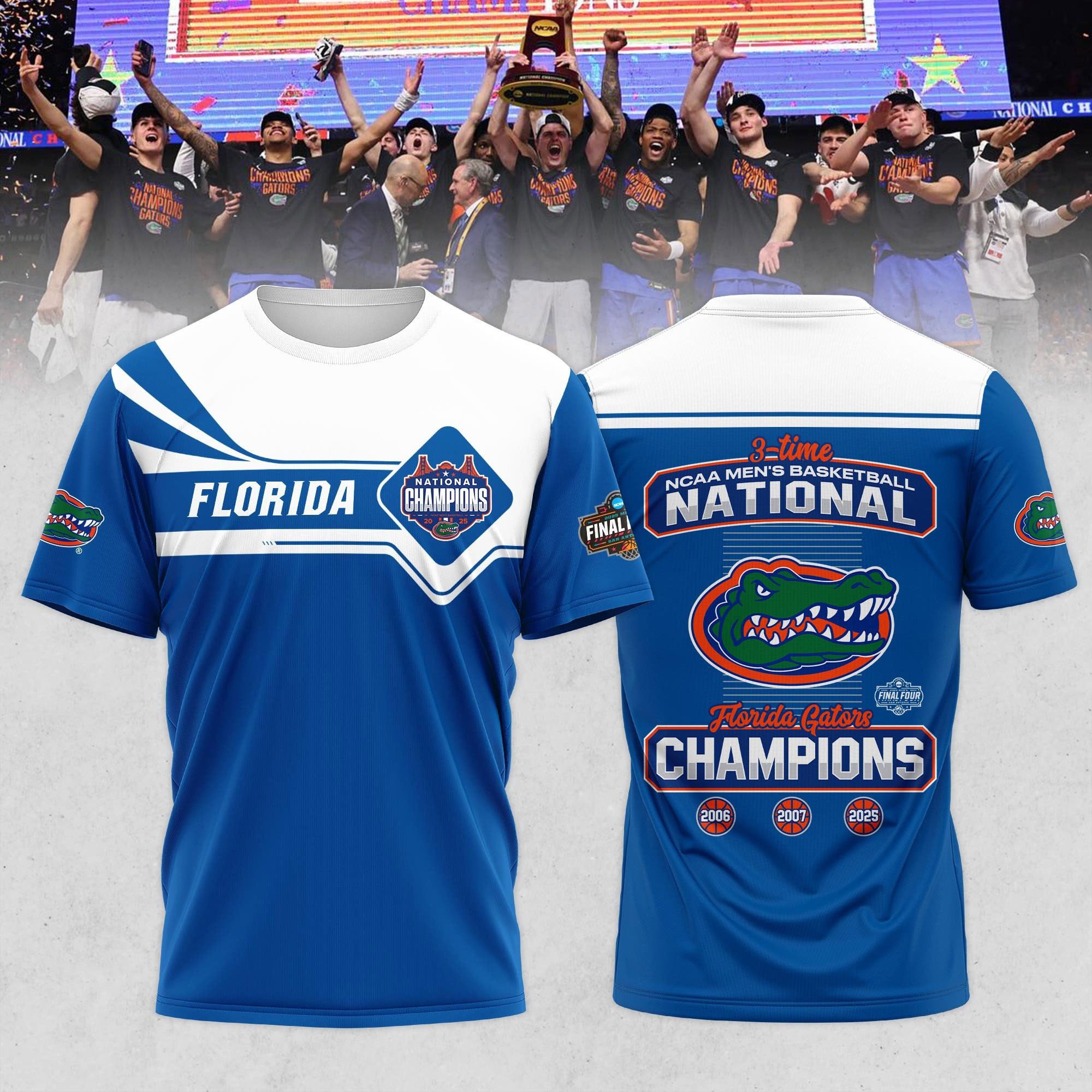 Florida Gators National Champions 2025 T-Shirt 3 Time Championships Fan Merch Gift Ideas