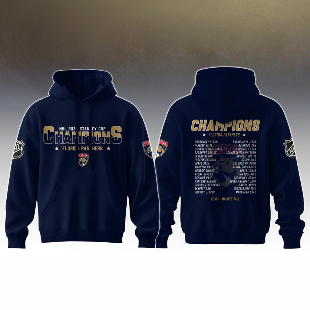 Florida Panthers NHL 2025 Stanley Cup Champions Hoodie Florida Panthers Merch Gift For Fans