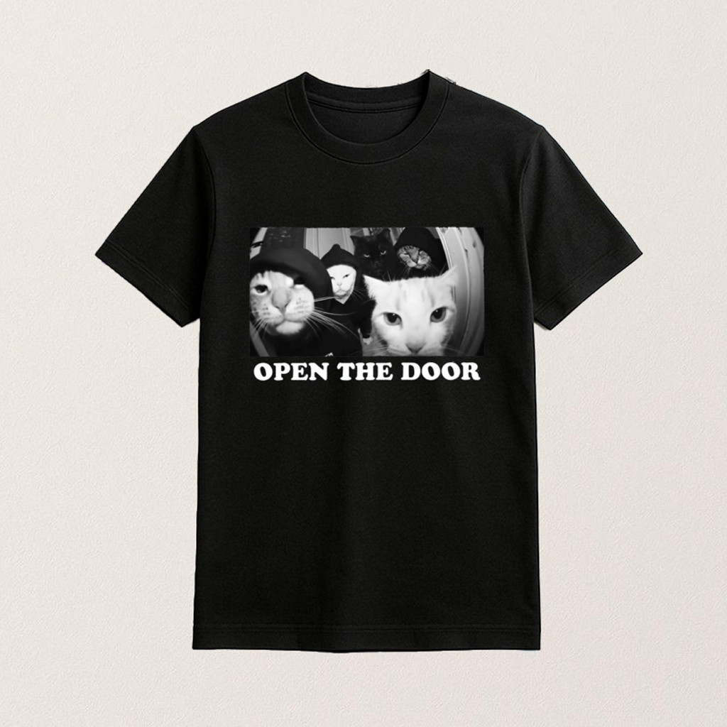 Funny Cat Gang Open The Door Shirt s For Boyfriend