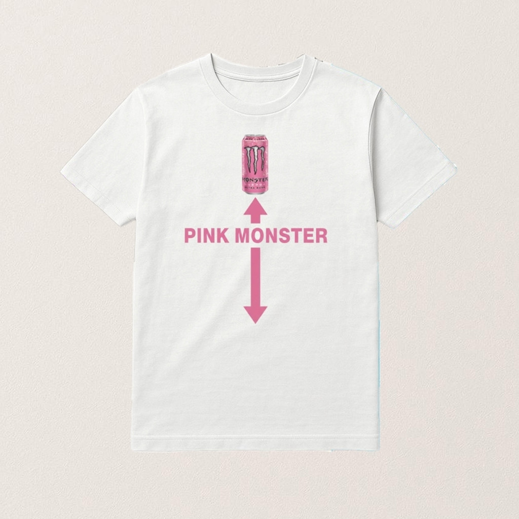 Funny Pink Monster Energy T-Shirt Strawberry Dreams Flavour For Him