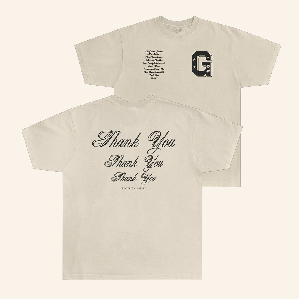G Eazy Merch Grateful G Thank You T-Shirt Christmas For Rapper Fans
