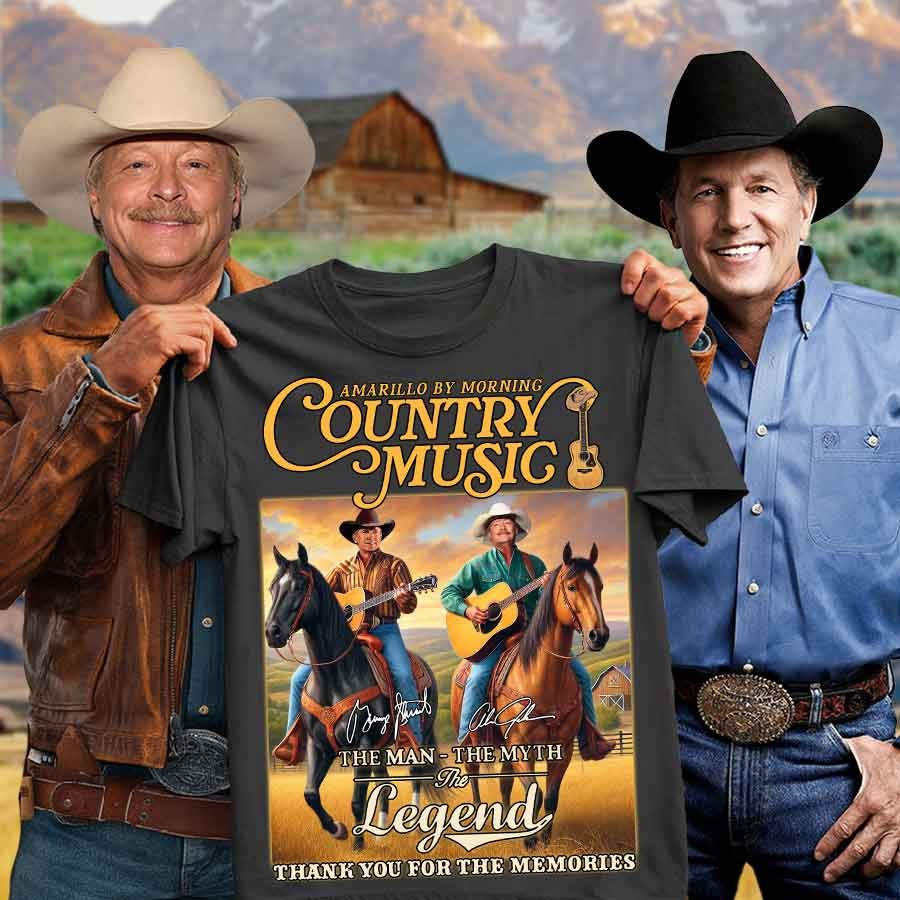 George Strait Alan Jackson Amarillo By Morning Shirt Country Music Gifts For Fans