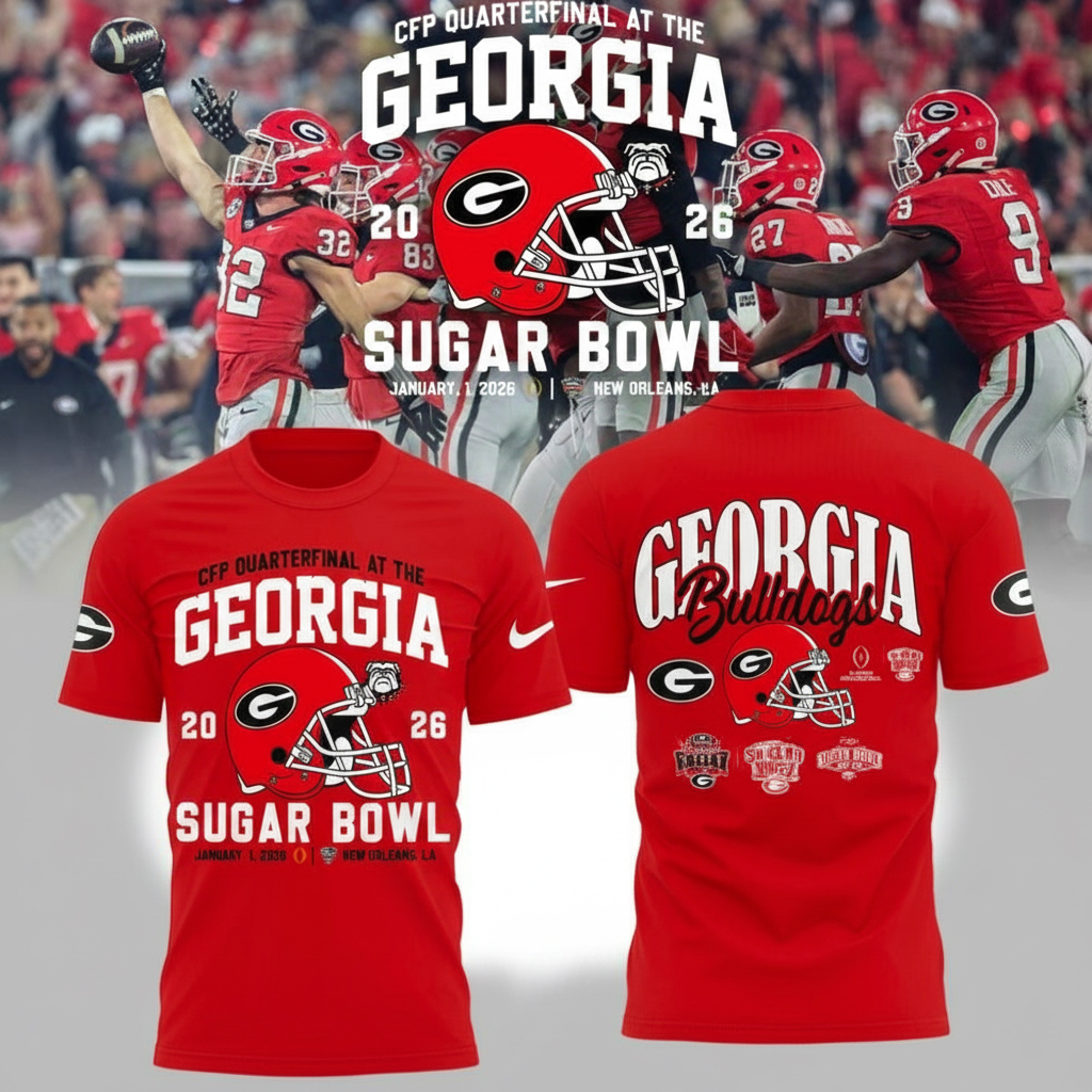 Georgia Bulldogs 2026 Sugar Bowl T-Shirt Bulldogs Merch Best Gift For Football Fans