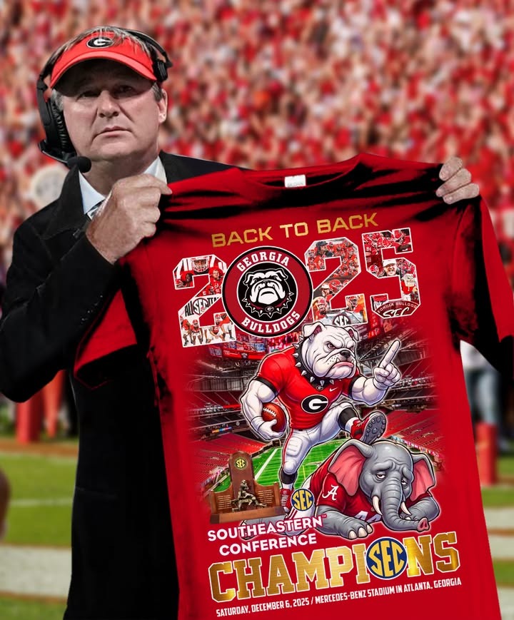Georgia Bulldogs Back To Back 2025 SEC Champions Vintage T-Shirt College Football Best Georgia Bulldogs Supporter Gift