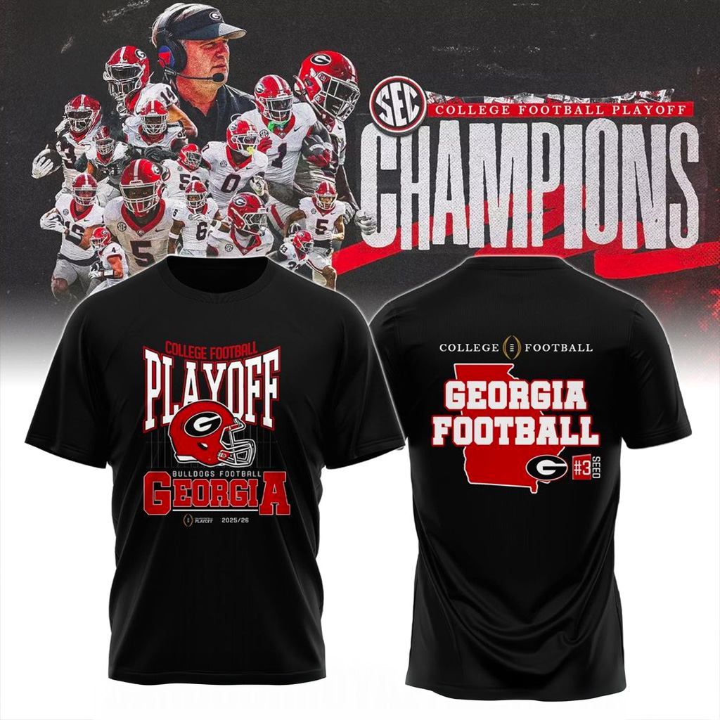 Georgia Bulldogs College Football Playoff T-Shirt Collegiate Apparel Best Gift For Football Fans