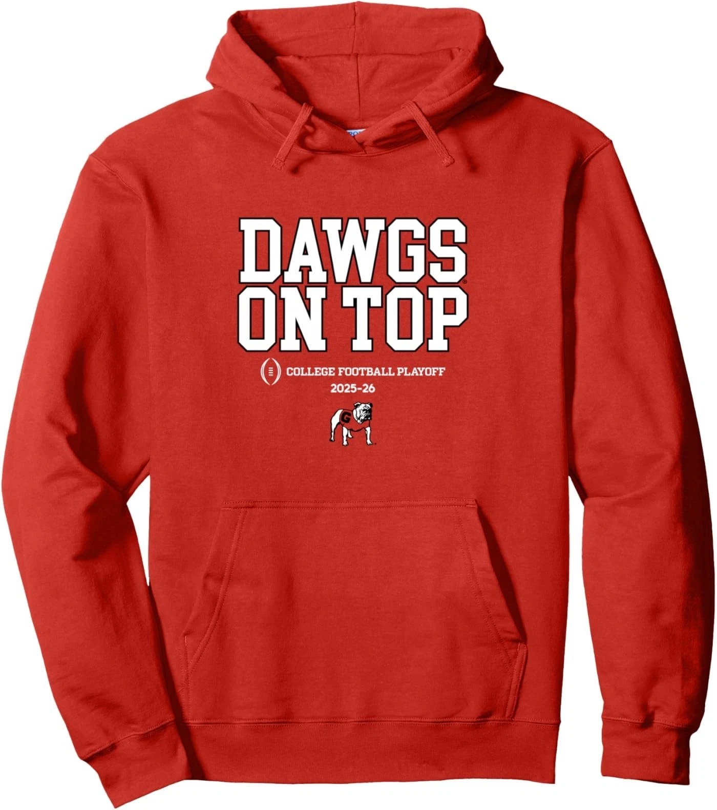 Georgia Bulldogs College Football Playoff Text Slogan 2025-26 Hoodie