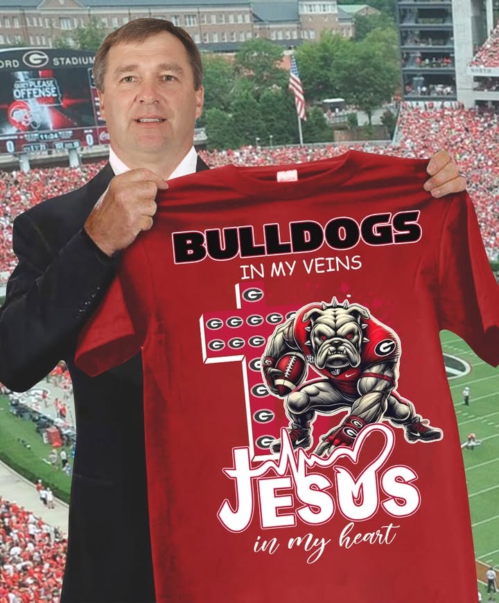 Georgia Bulldogs Football Faith Shirt Bulldogs In My Veins Jesus In My Heart Best Gift For Football Fans