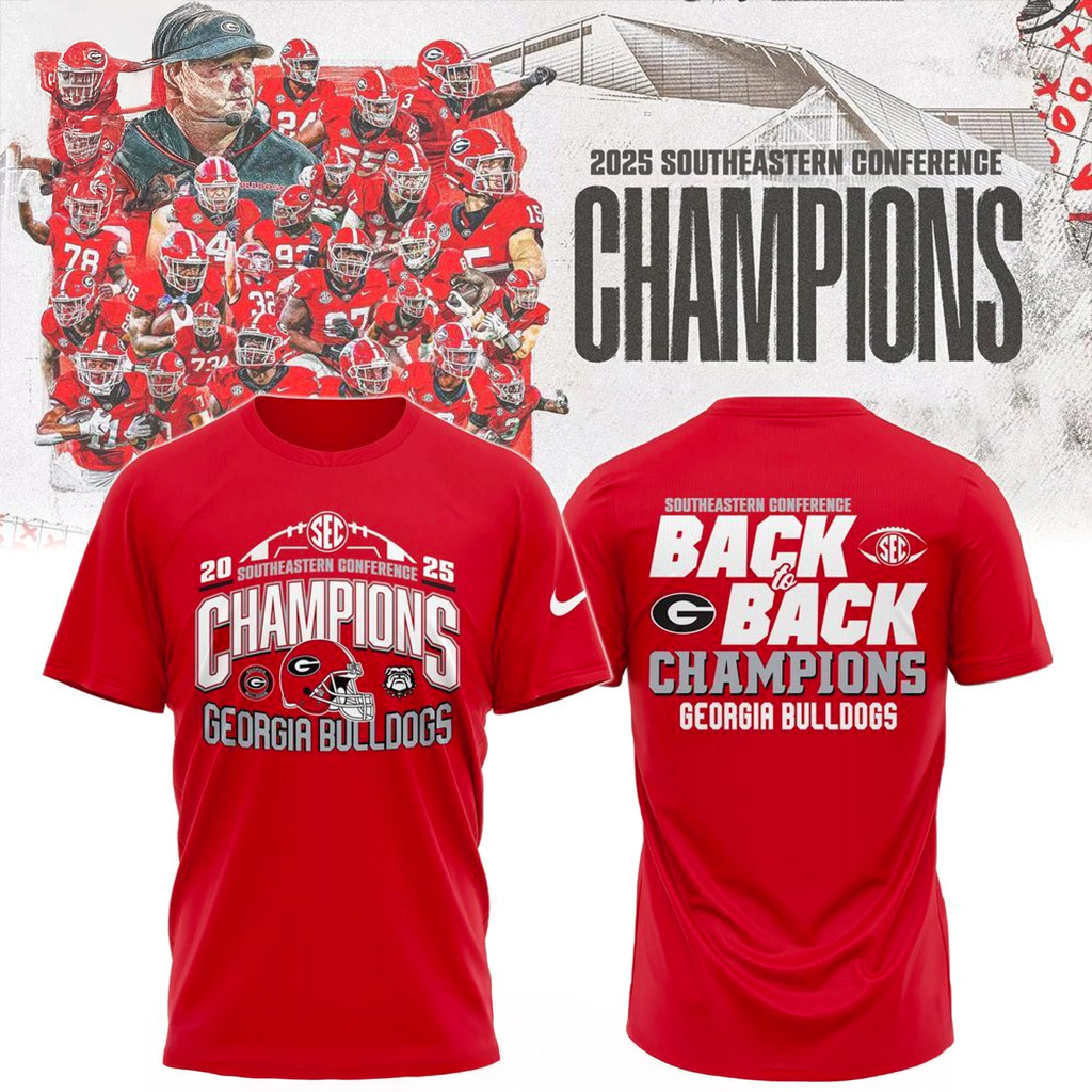 Georgia Bulldogs SEC Football Conference Champions T-Shirt College Football Merch Best Gift For Fans