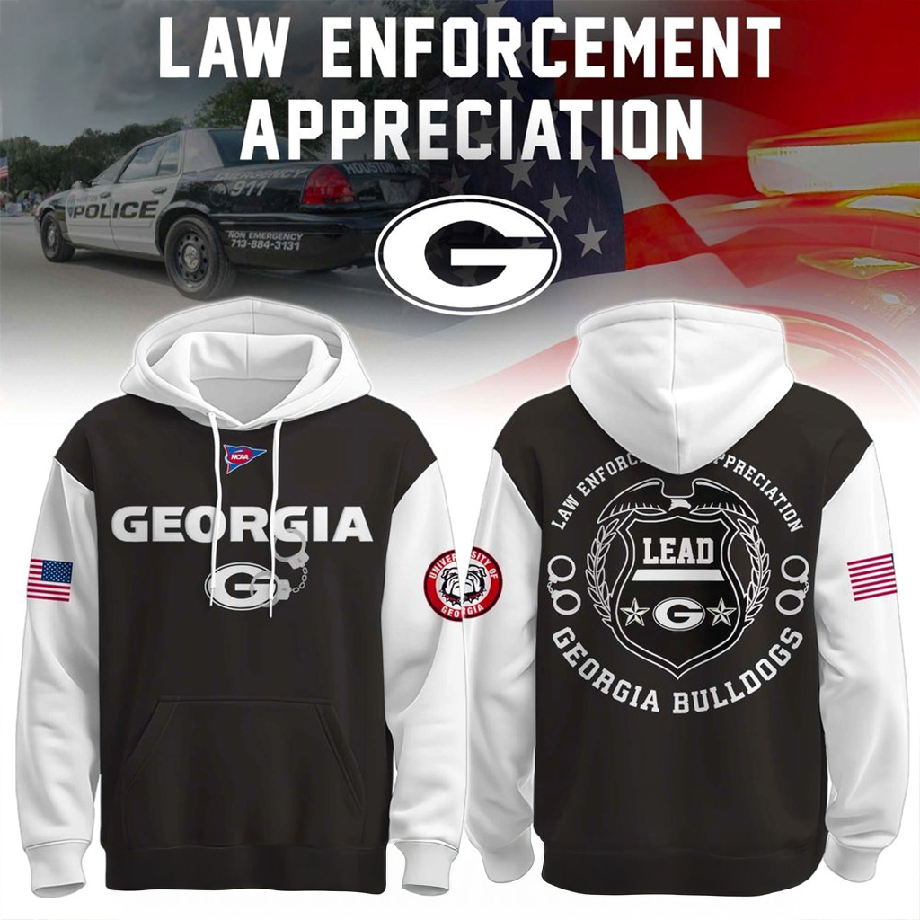 Georgia Bulldogs x Law Enforcement Appreciation Day Hoodie Georgia Bulldogs Merch Dad Gifts