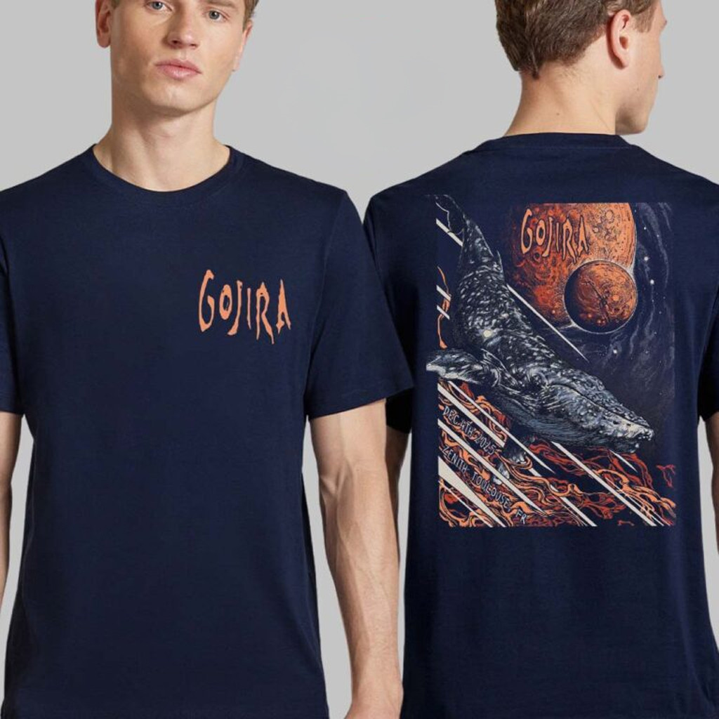 Gojira Toulouse France 2025 Venue Poster At Zenith On December 4 2025 Space Whale Art T-Shirt