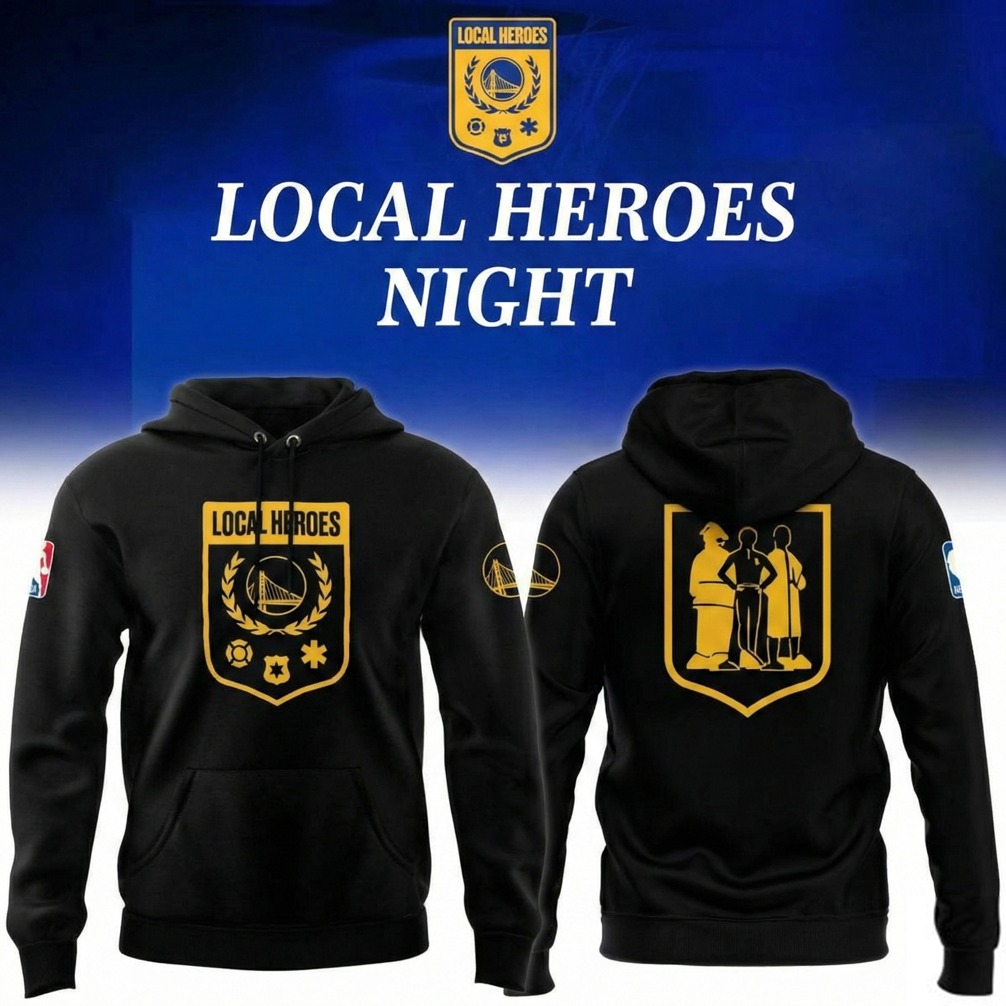Golden State Warriors Local Heroes NBA Game Night Hoodie Warriors Merchandise Best Gift For NBA Lovers