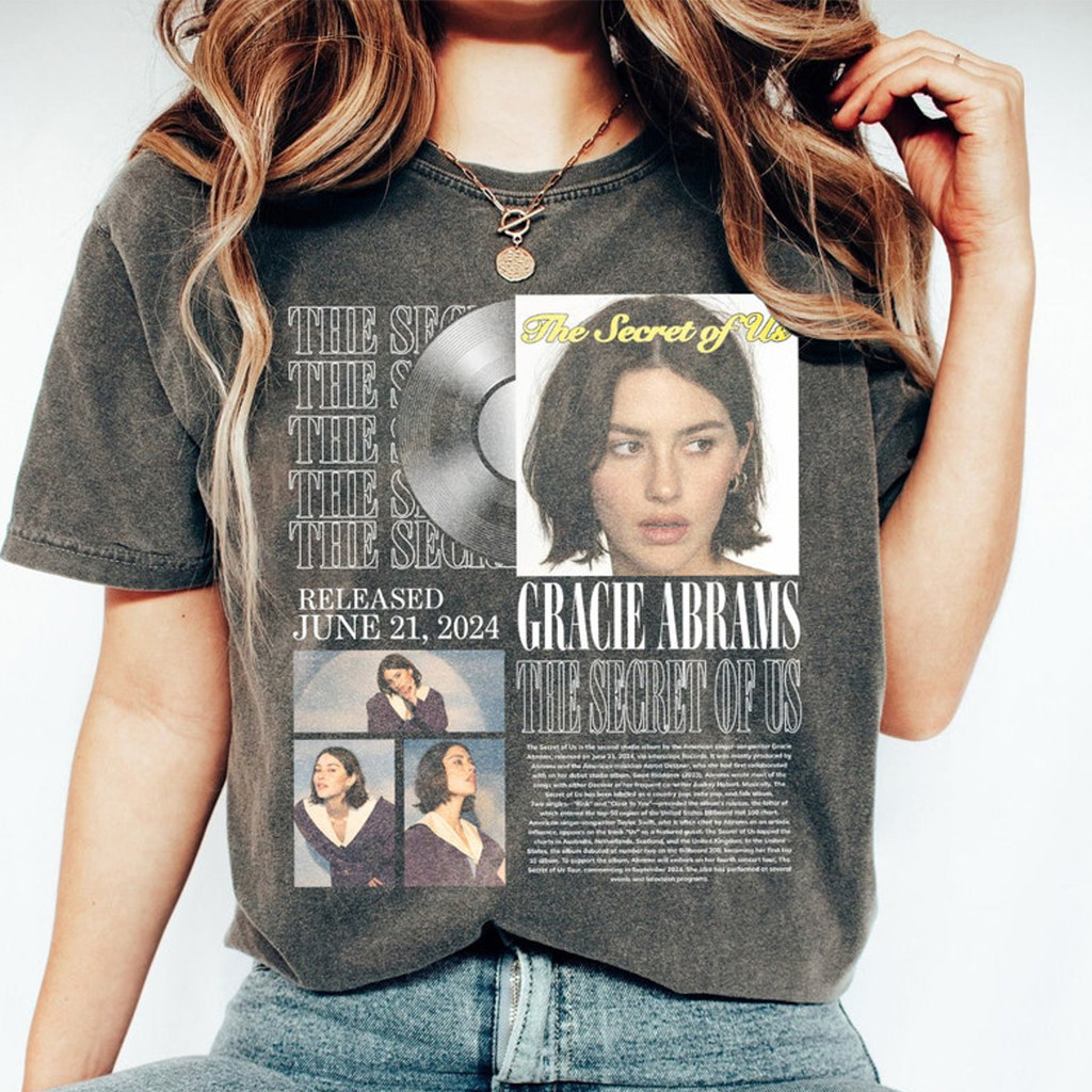 Gracie Abrams The Secret Of Us Wash Shirt Gracie Abrams Merch Presents For Wife