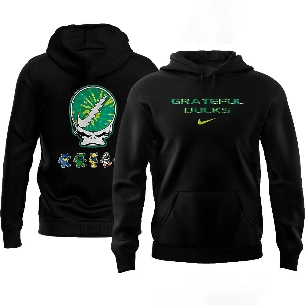 Grateful Dead Oregon Ducks Football Collaboration Hoodie Best Gift For Music And Football Fans