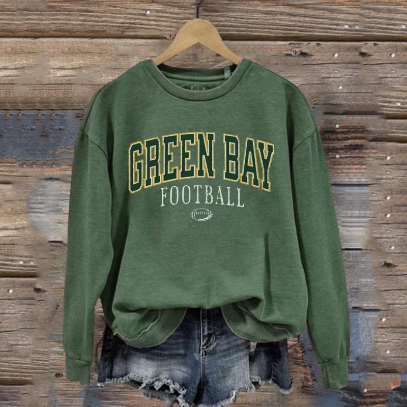 Green Bay Packers Football Vintage Womens Sweatshirt Best Gift For Football Fans