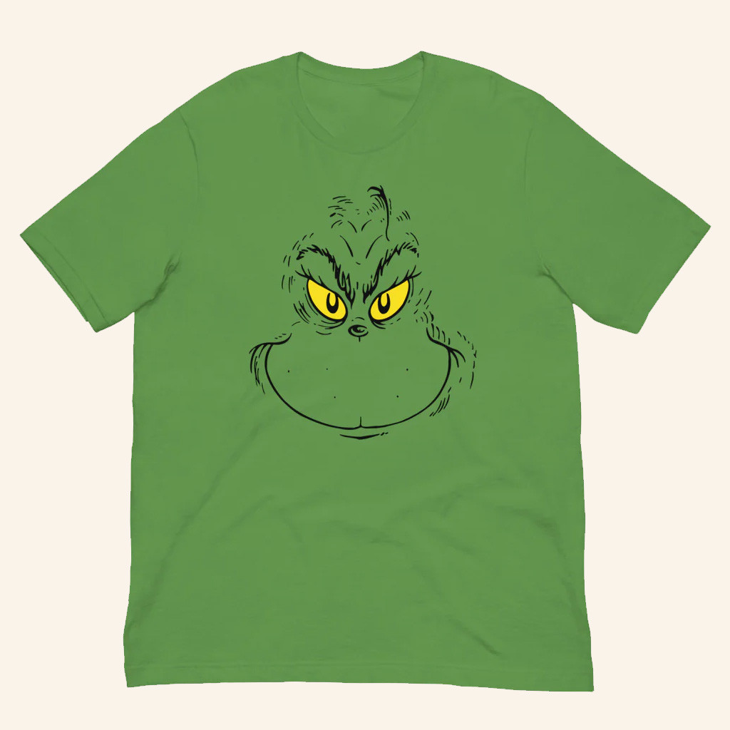 Grinch Merch The Grinch Face T-Shirt Christmas For Brother