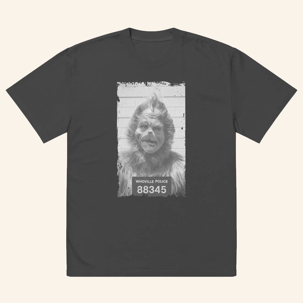 Grinch Merch The Grinch Mugshot T-Shirt Great Christmas For Men