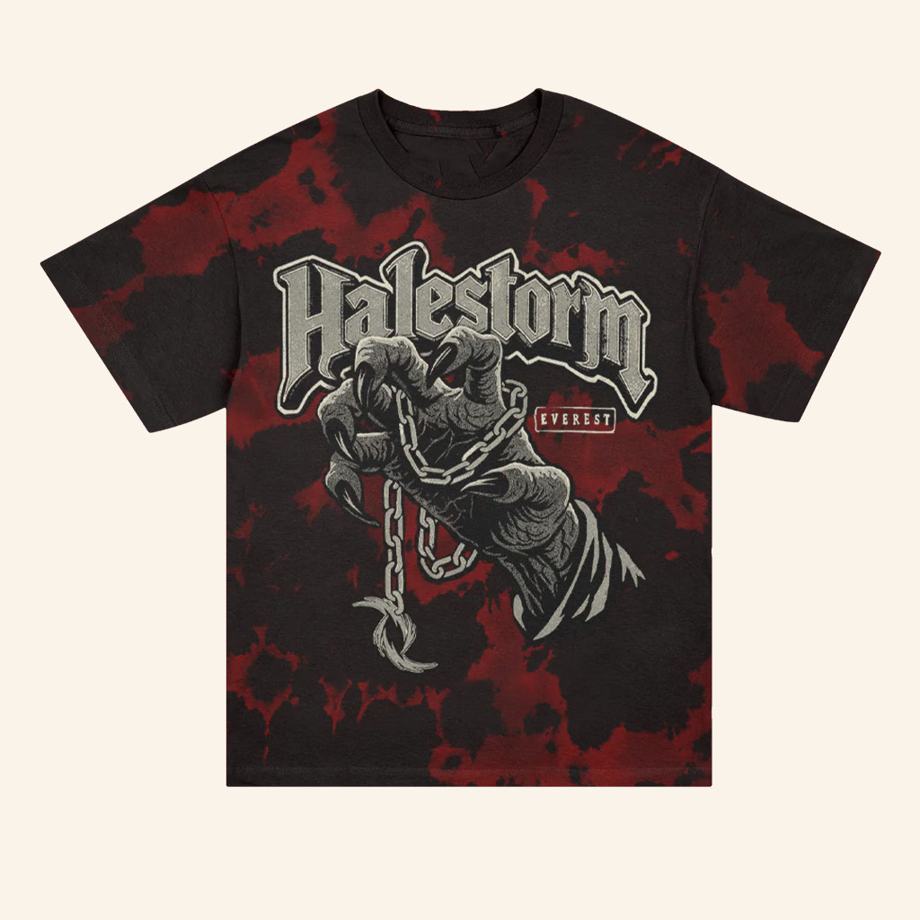 Halestorm Merch Claw Everest Tie Dye T-Shirt Christmas For Rock Fans