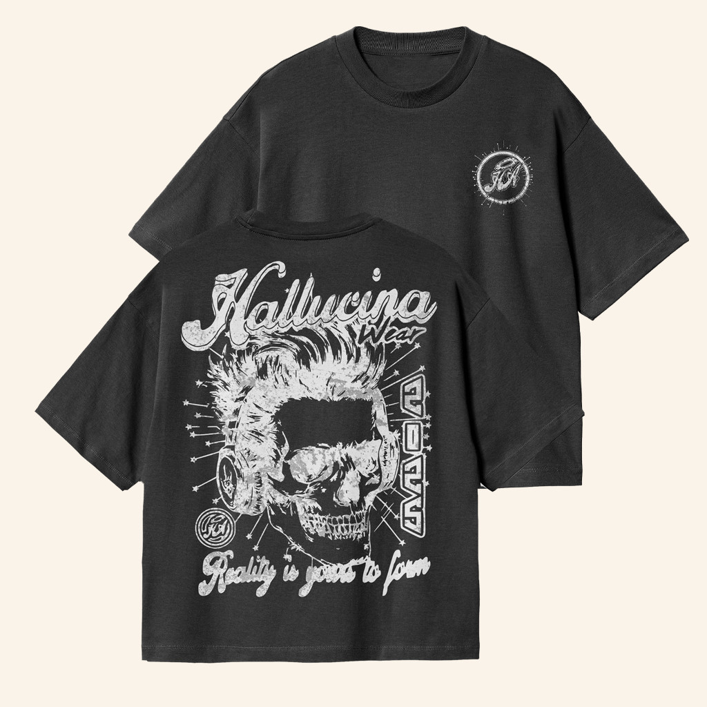 Hallucina Merch Black Rewired T-Shirt Hallucina Reality Is Your To Form Shirt For Dudes