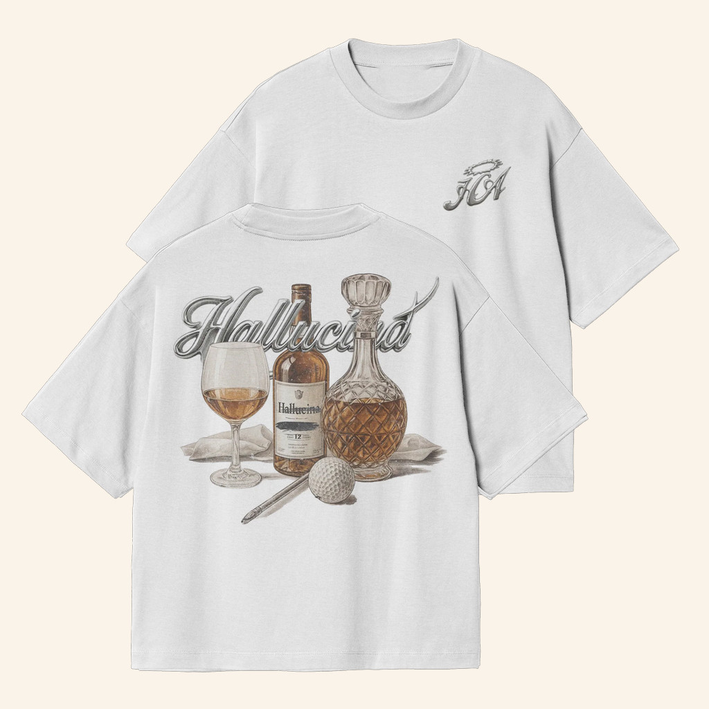 Hallucina Merch White Chrome Bottle T-Shirt Hallucina Shirt Husband Christmas