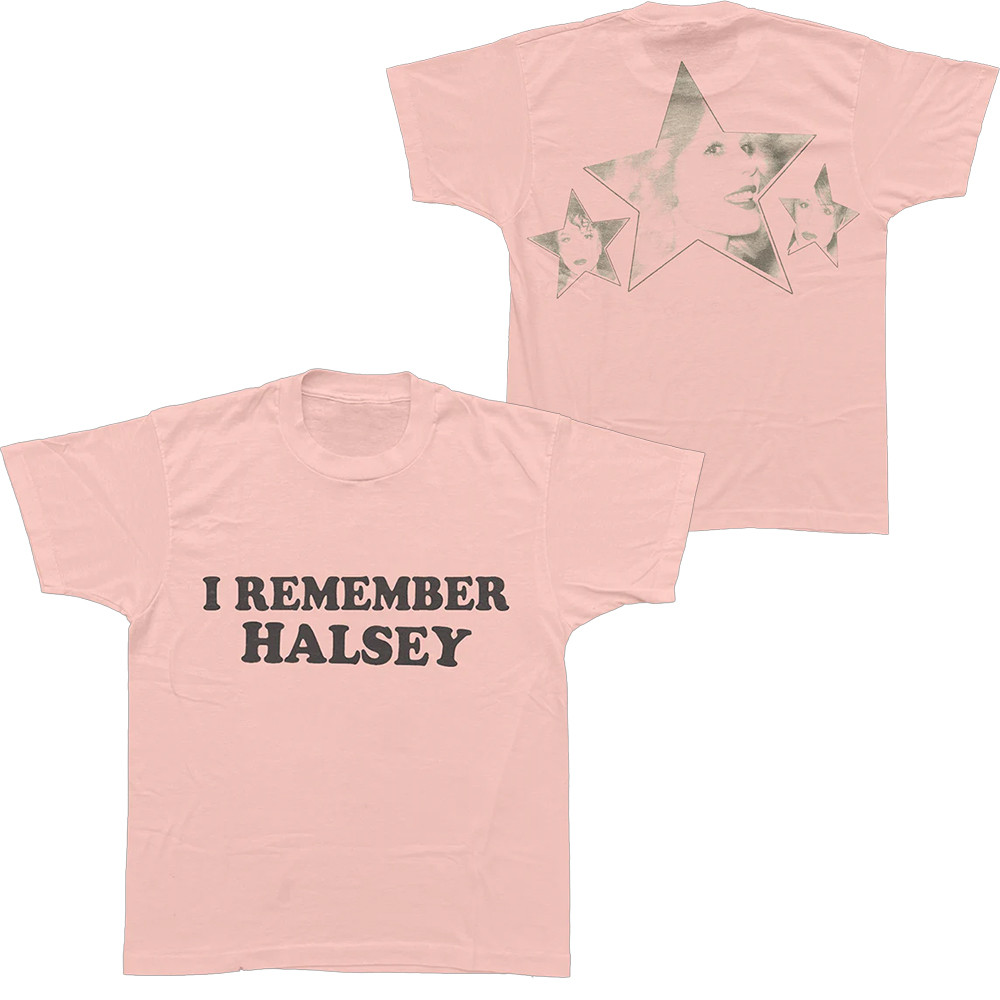 Halsey Tour Merch T-Shirt I Remember Halsey Pink Tee Fan Gifts For Her For Girls