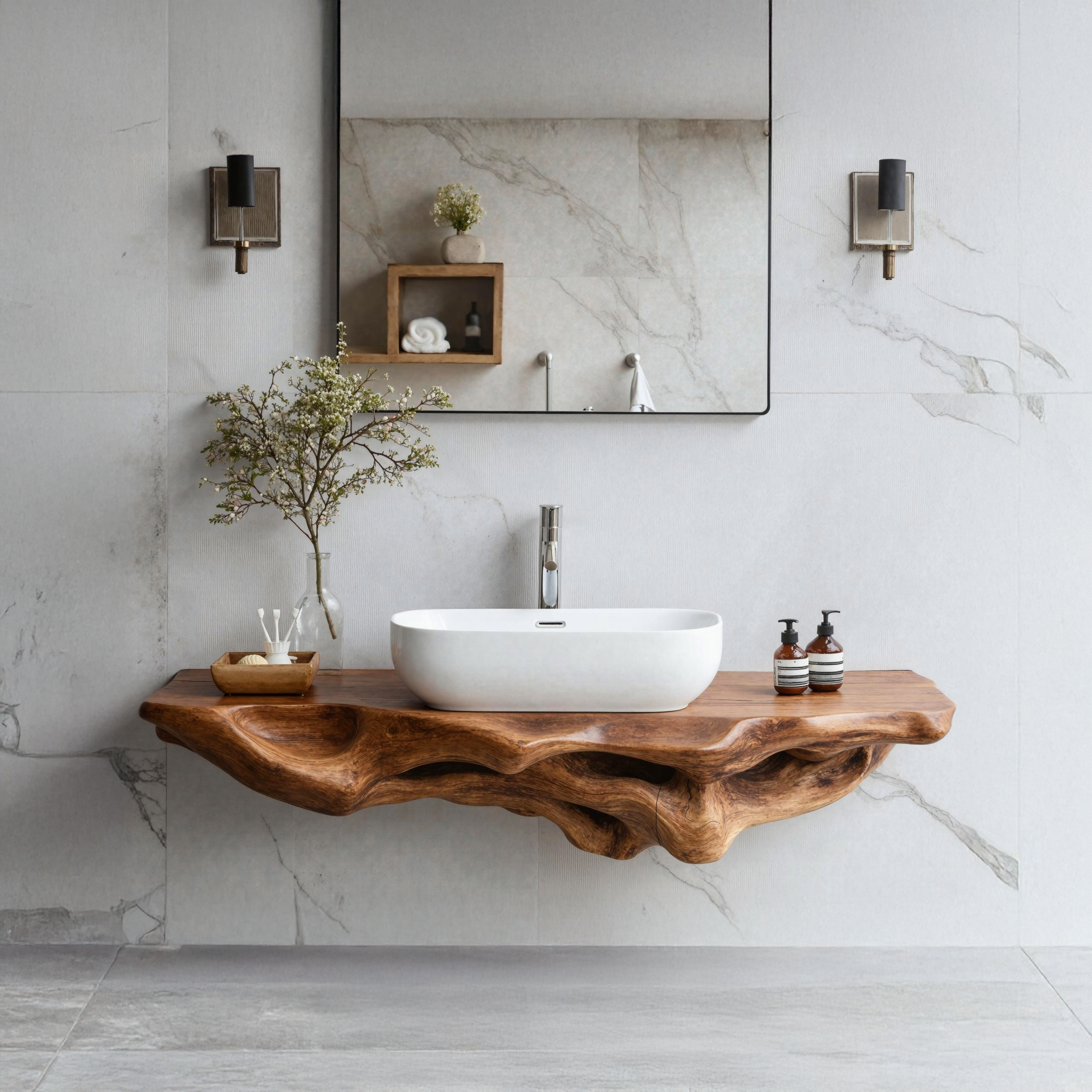 Handcrafted Bathroom Shelf Furniture Decor Solution SILDTTRBAS007