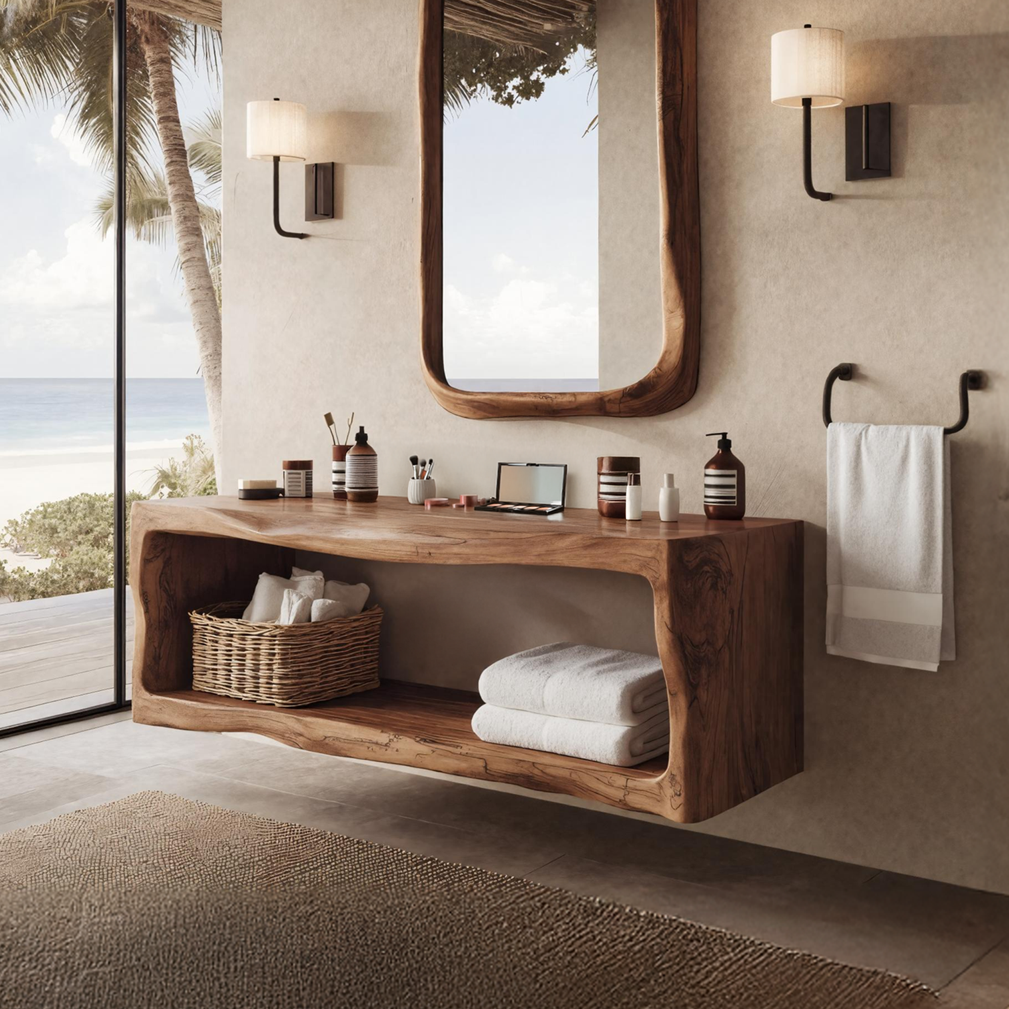 Handcrafted Bathroom Storage Cabinet For Furniture Decor SILDTTRBRV036