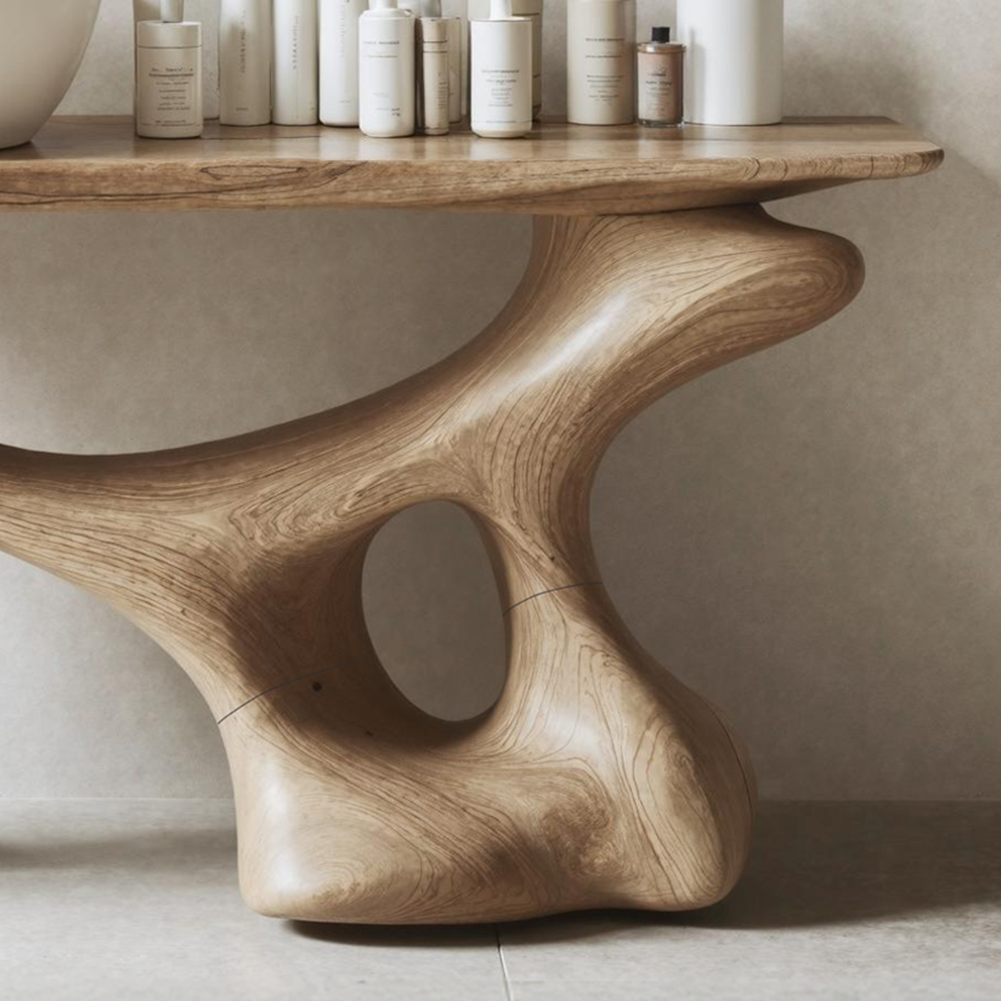 Handcrafted Bathroom Vanity For Organic Home Look SILDTTNBRV014