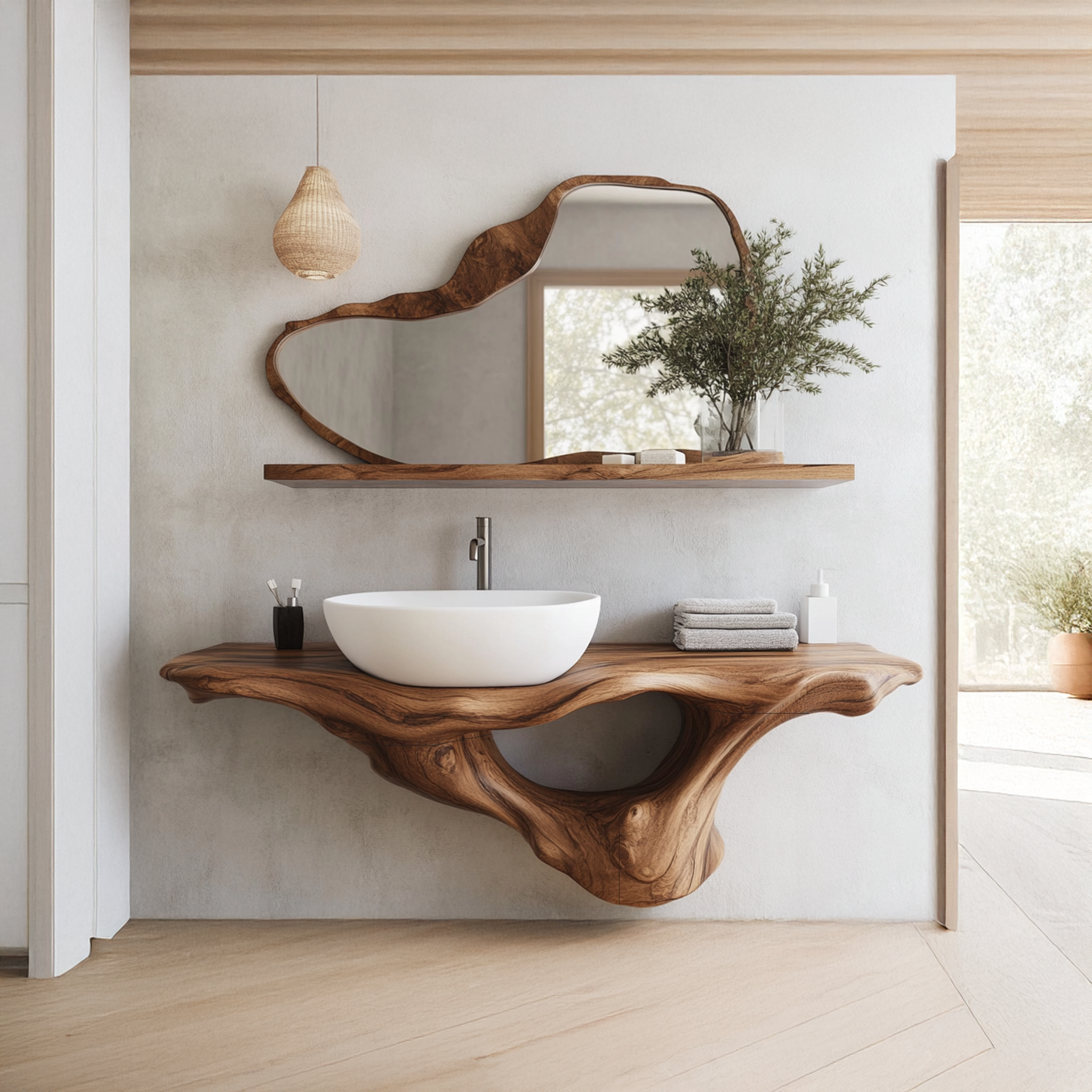 Handcrafted Live Edge Bathroom Vanity Premium Furniture SILDTTRBAS003