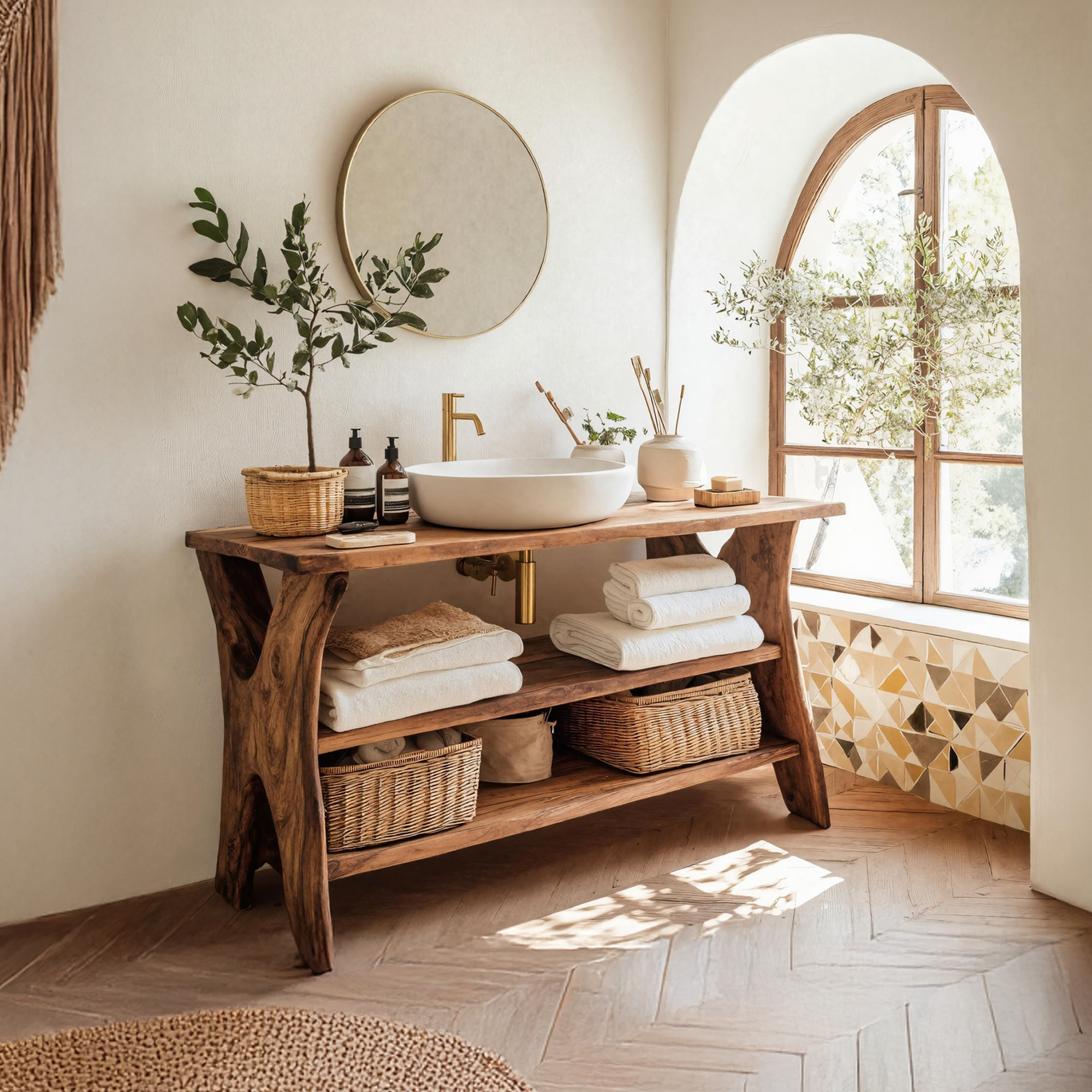 Handcrafted Live Edge Vanity For Bathroom Functionality SILDTTRBRV045