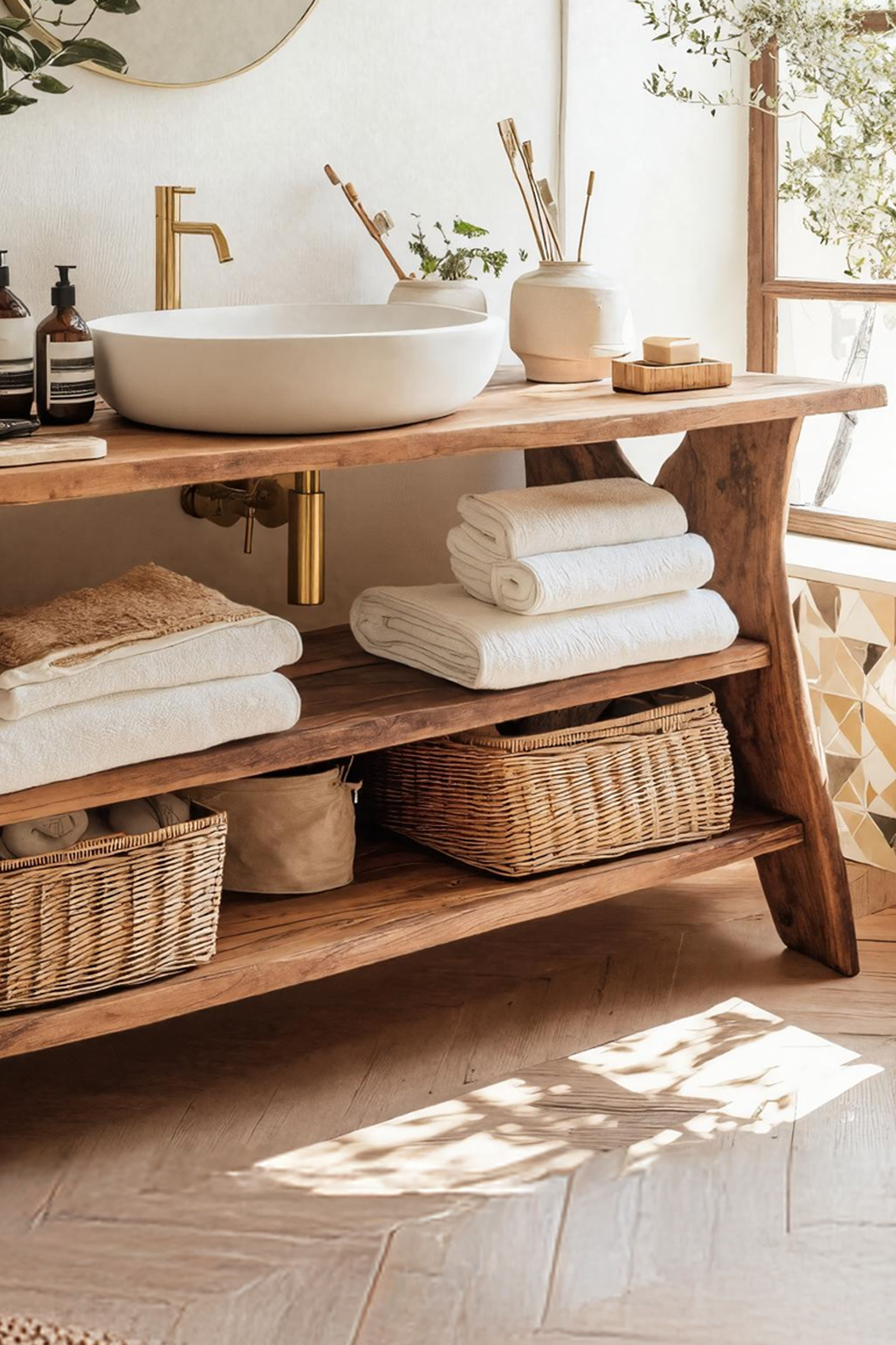 Handcrafted Live Edge Vanity For Bathroom Functionality SILDTTRBRV045