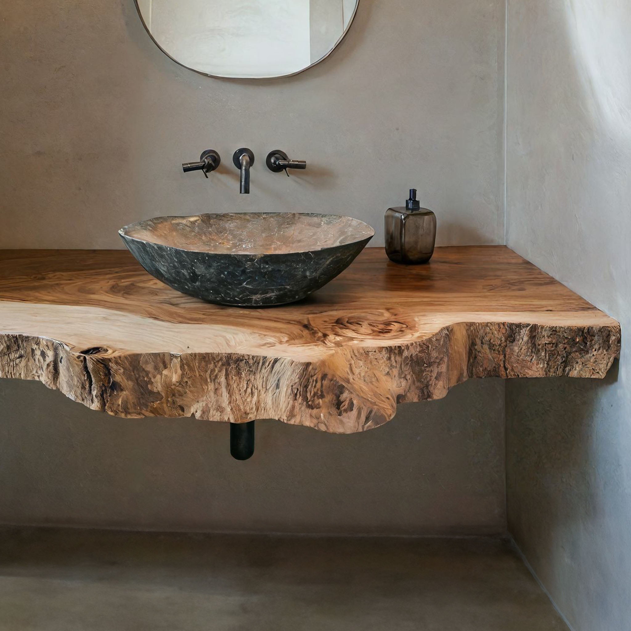 Handcrafted Solid Wood Vanity Bathroom Furniture SILDTBRV206