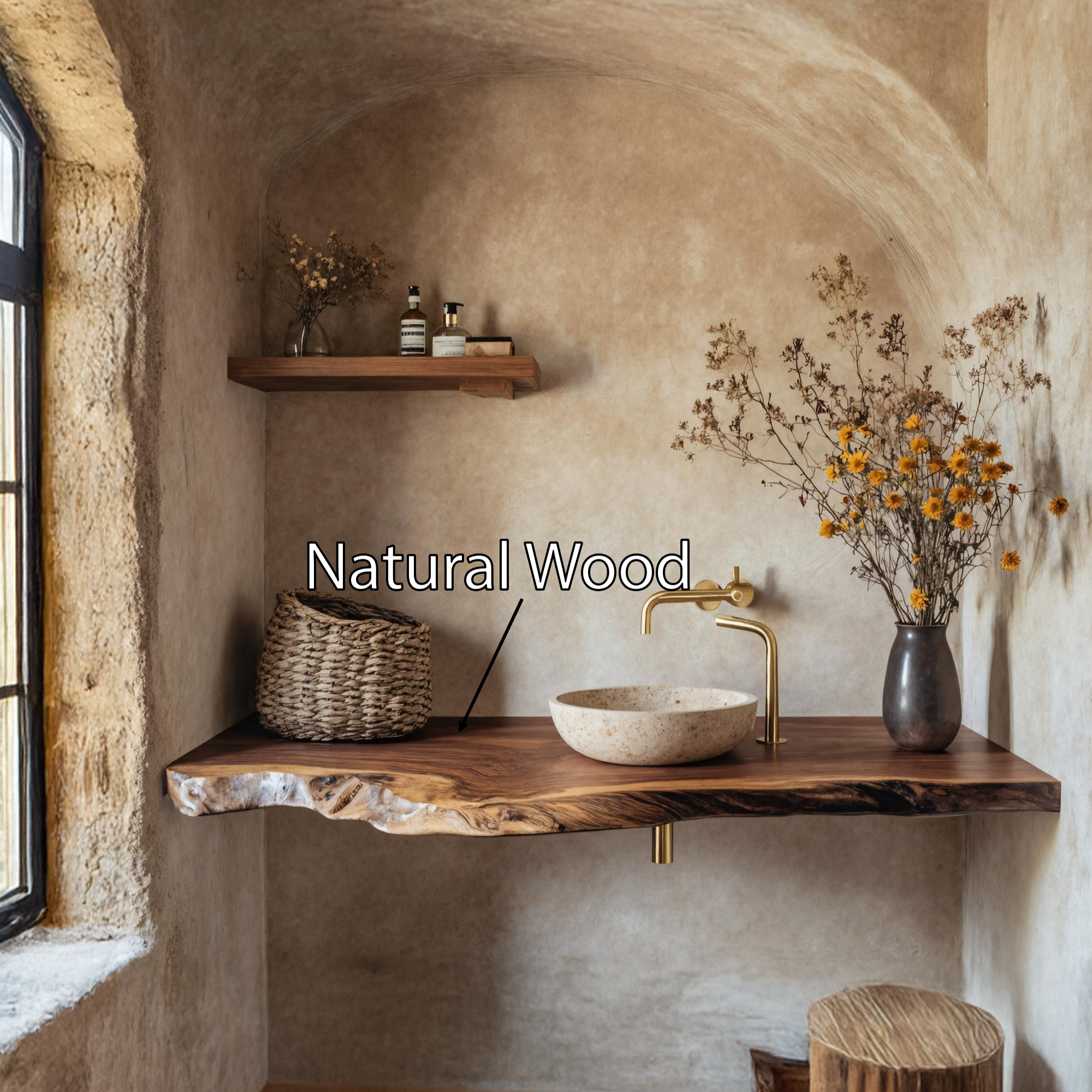 Handcrafted Solid Wood Vanity For Furniture Decor SILDTTRBAS015