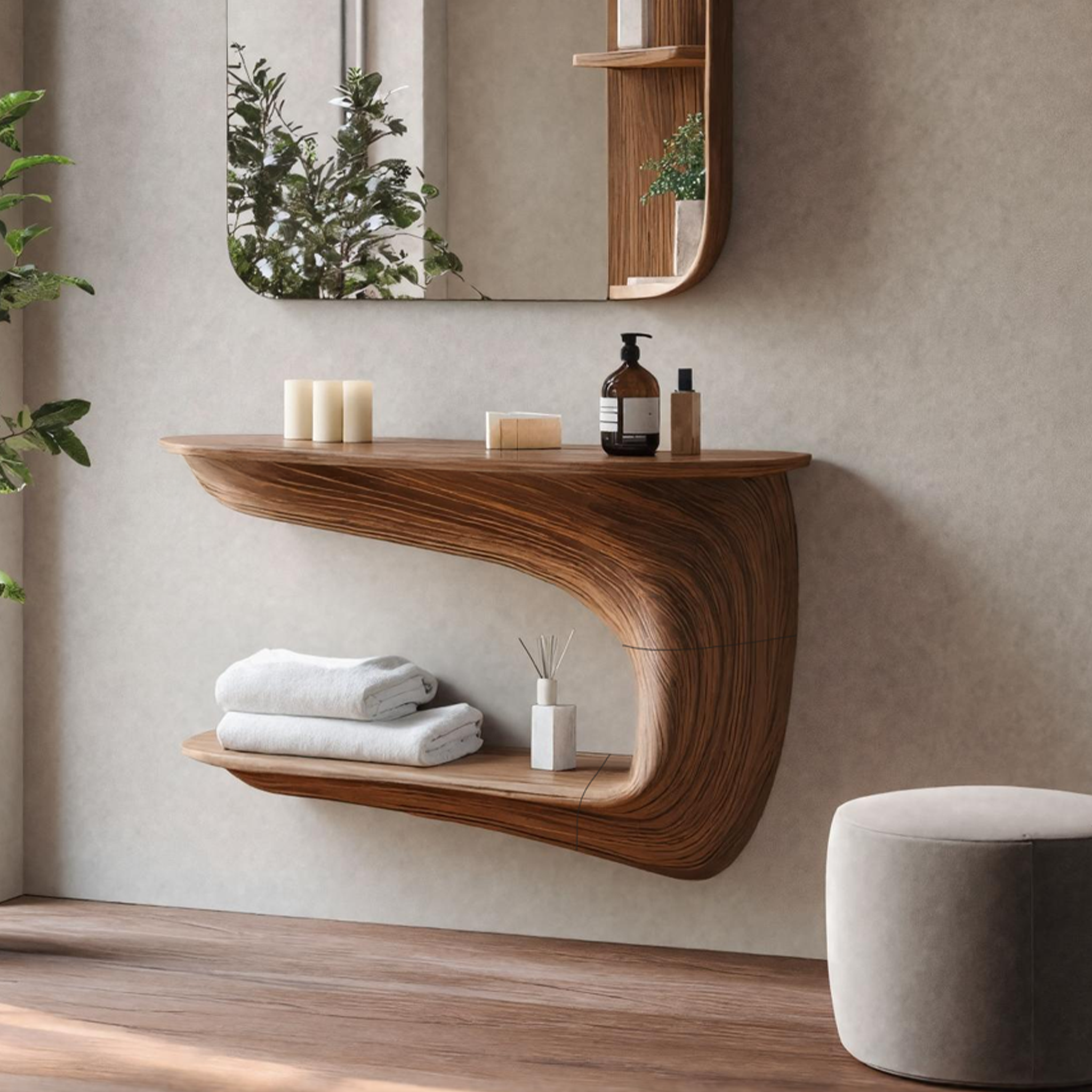 Handcrafted Solid Wood Vanity for Bedroom Furniture Decor SILDTTNMV002